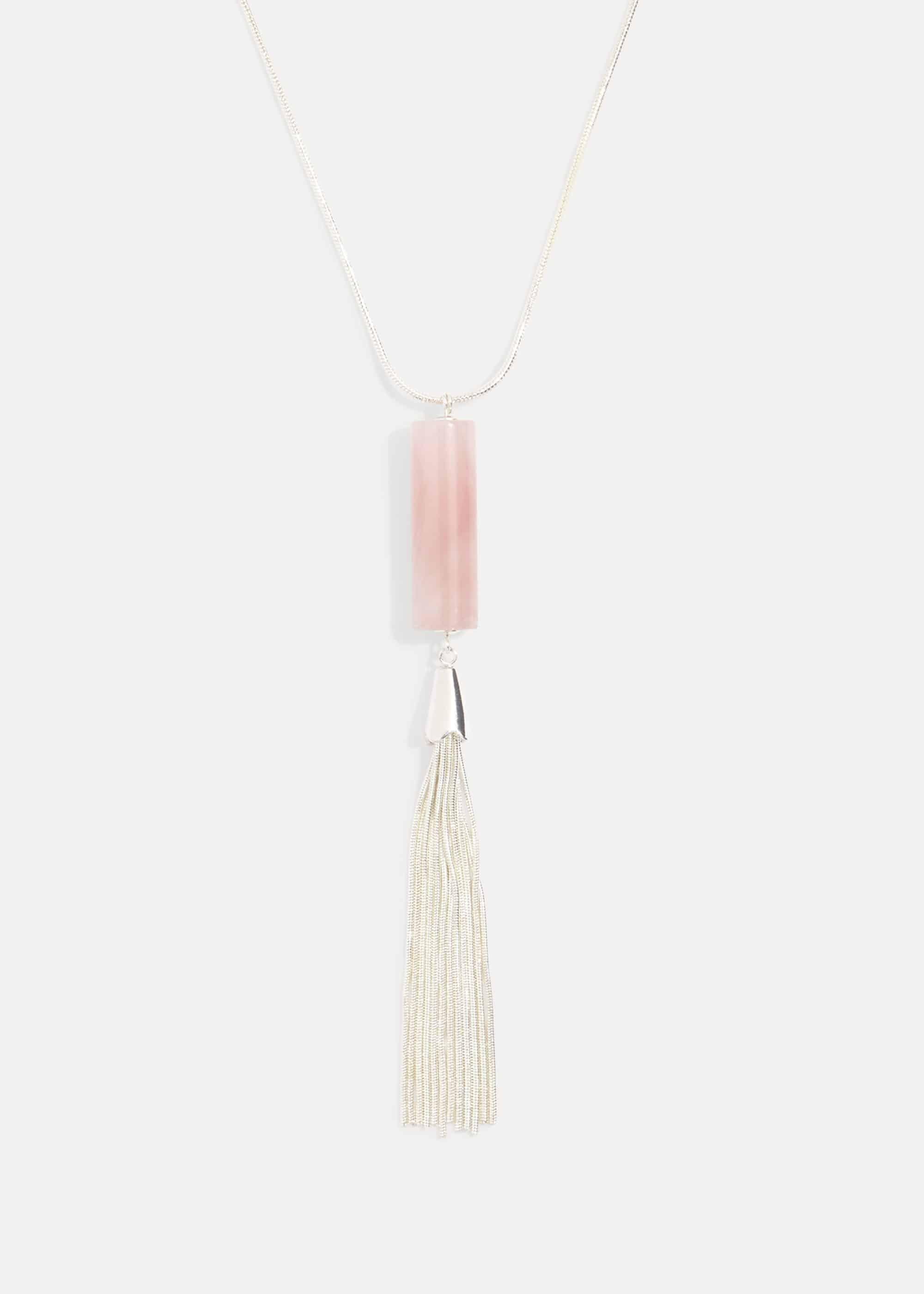 Steph Stone And Tassel Pendant