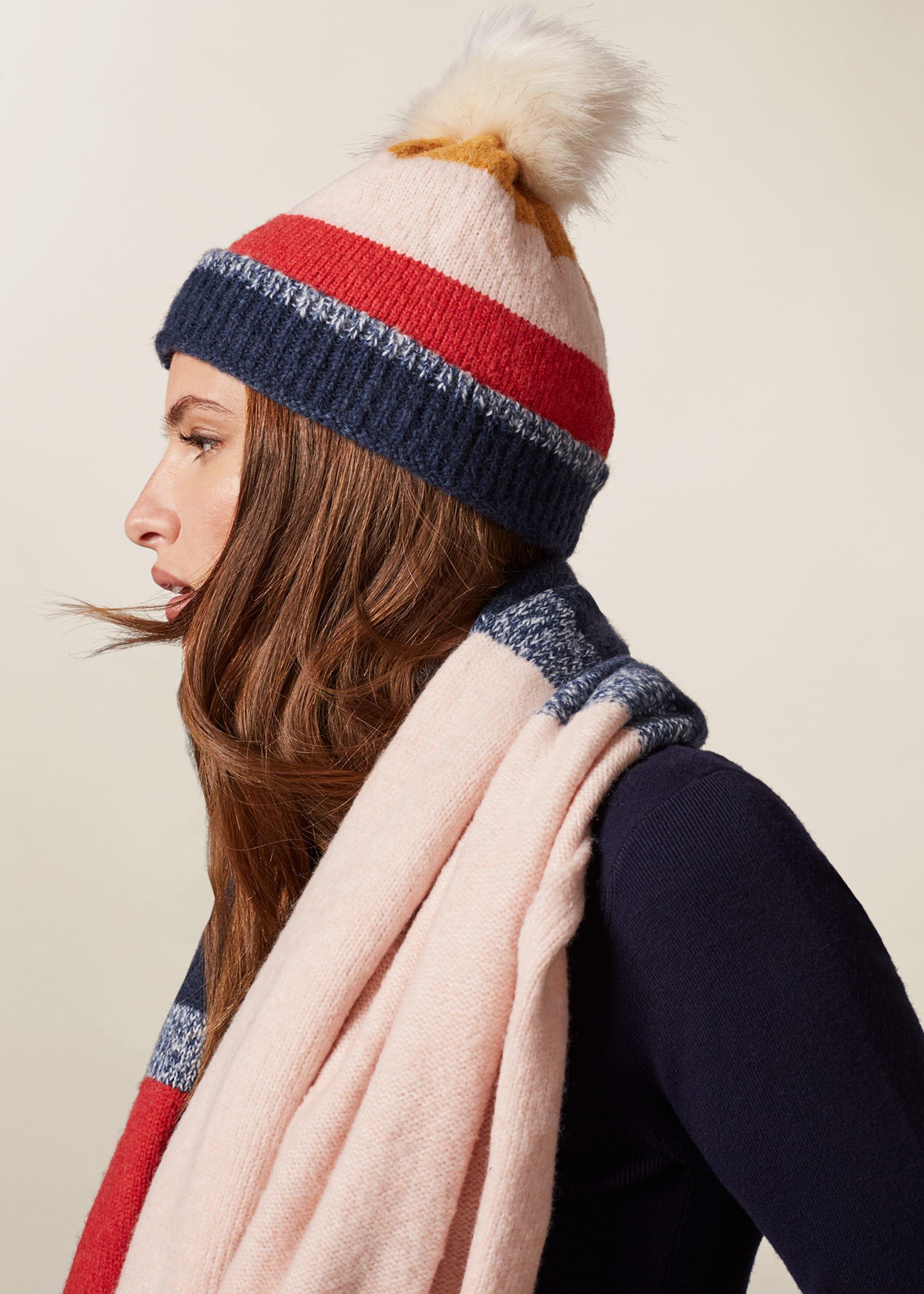 Sandy Stripe Hat And Scarf Gift Set