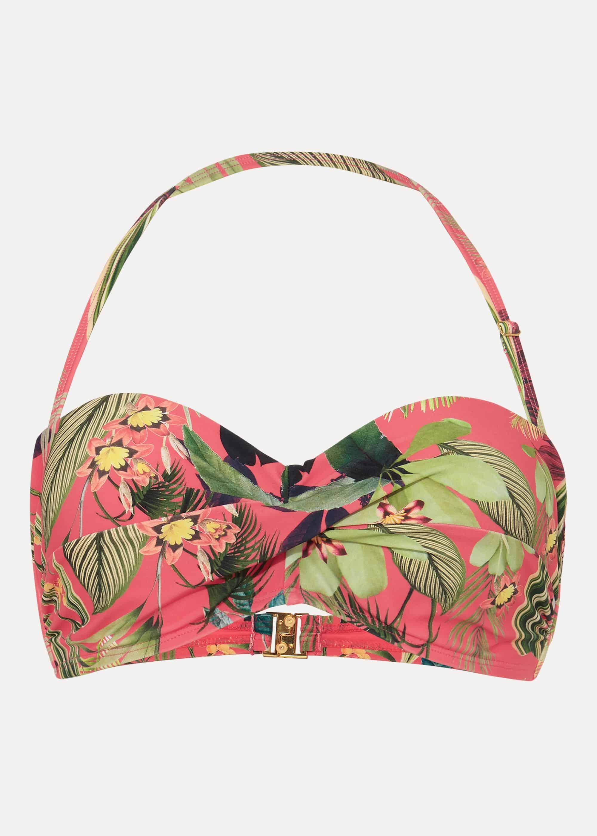Amelia Tropical Print Bikini Top