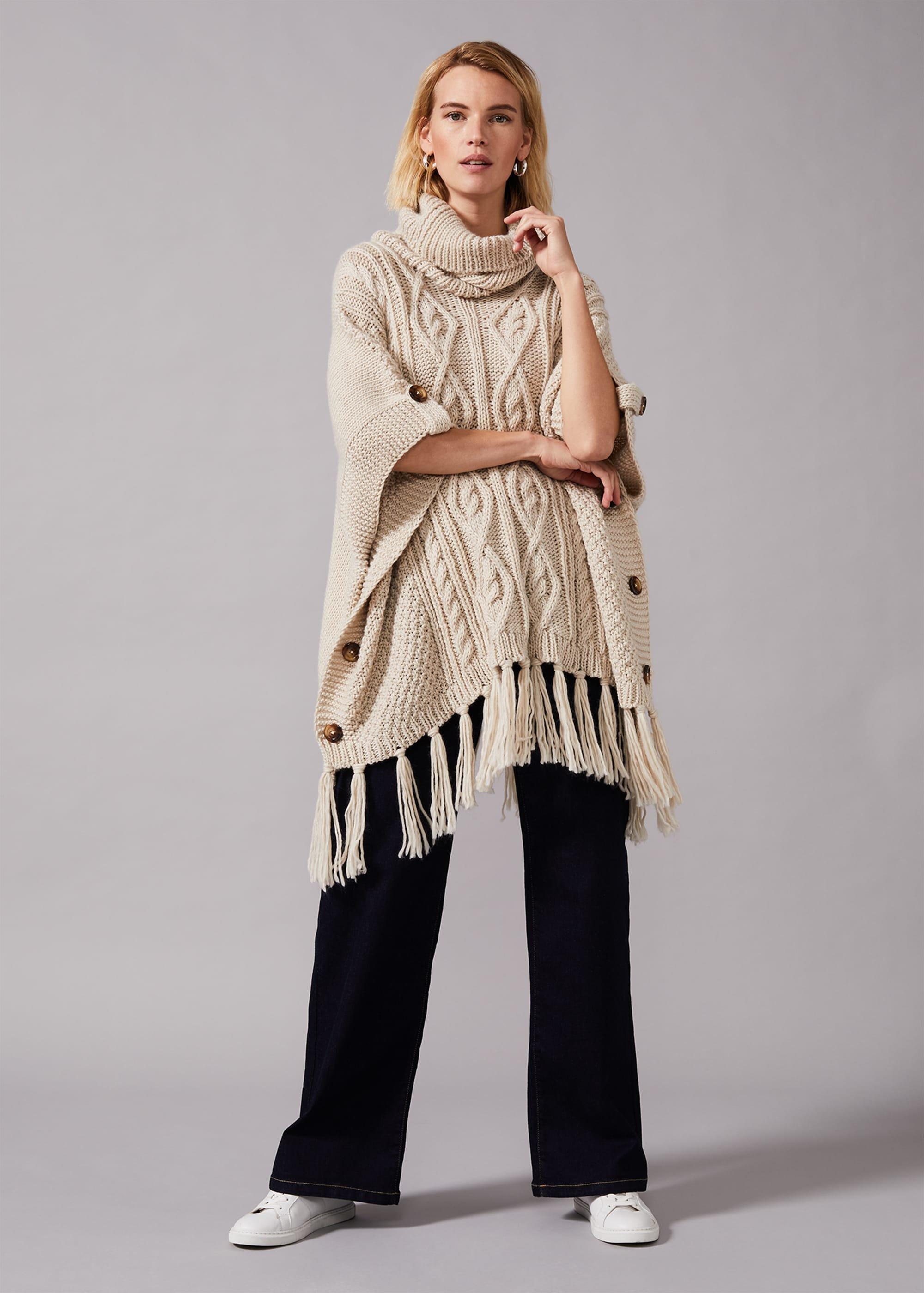Carys Cable Poncho