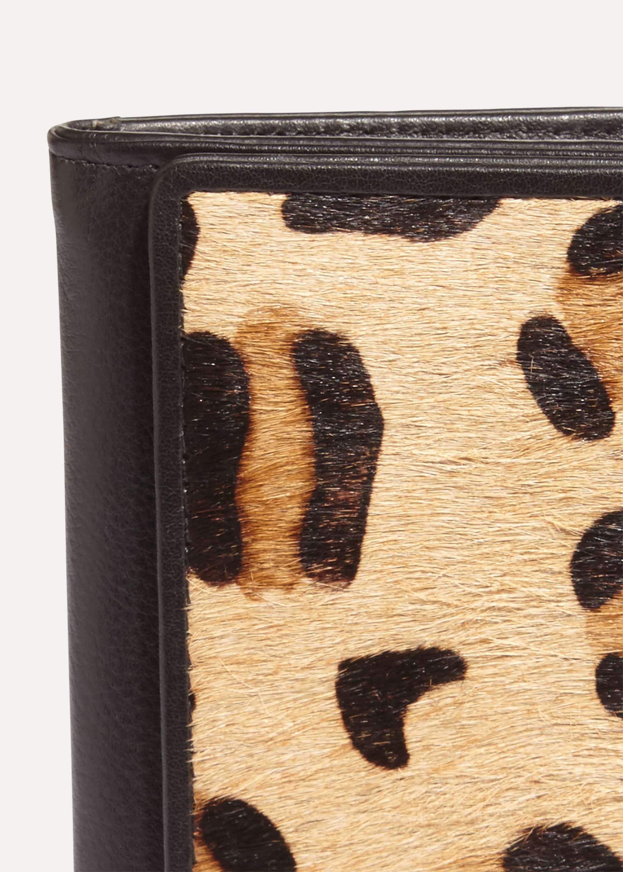 Caris Leopard Print Leather Purse