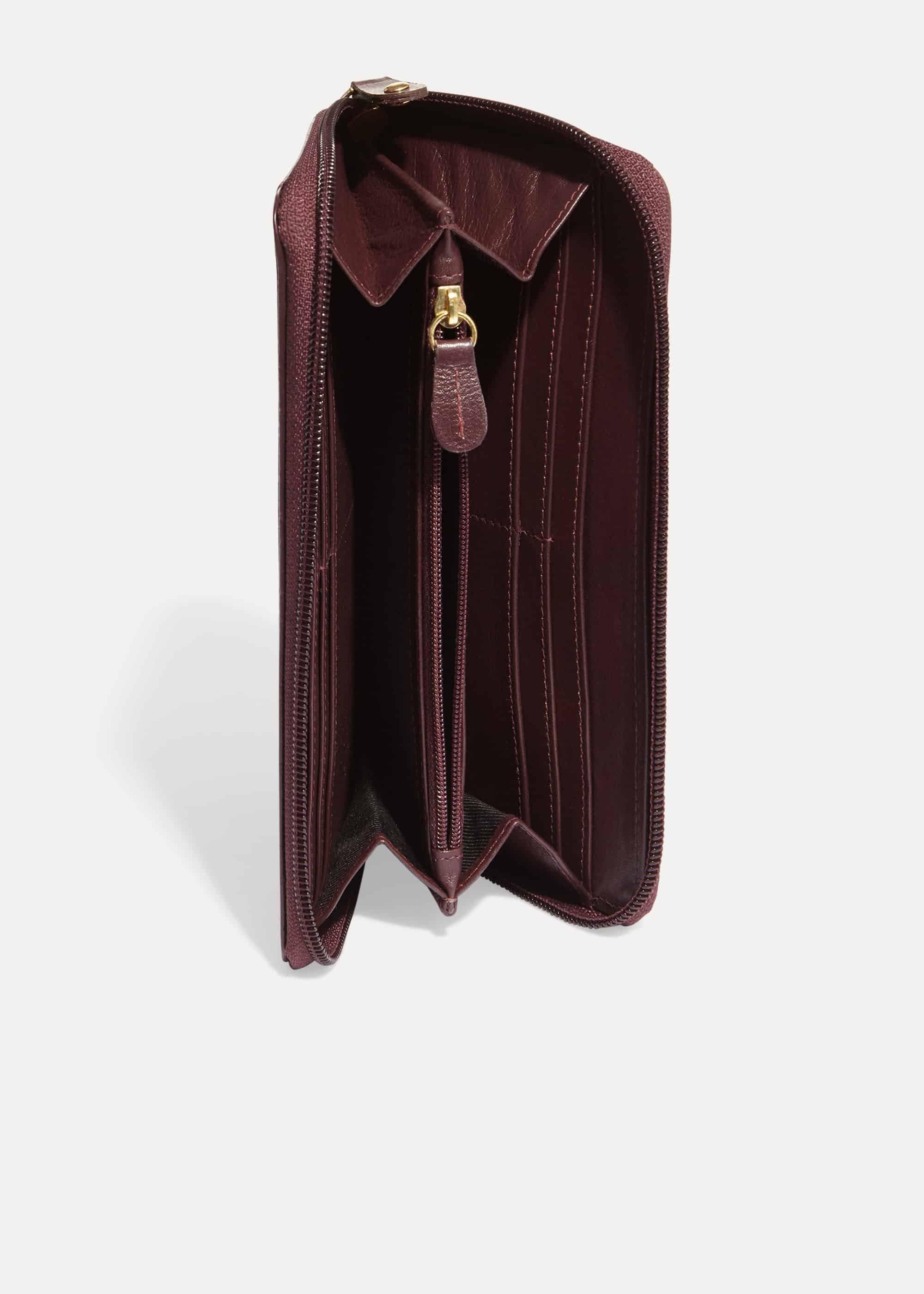 Charlotte Croc-Effect Leather Purse
