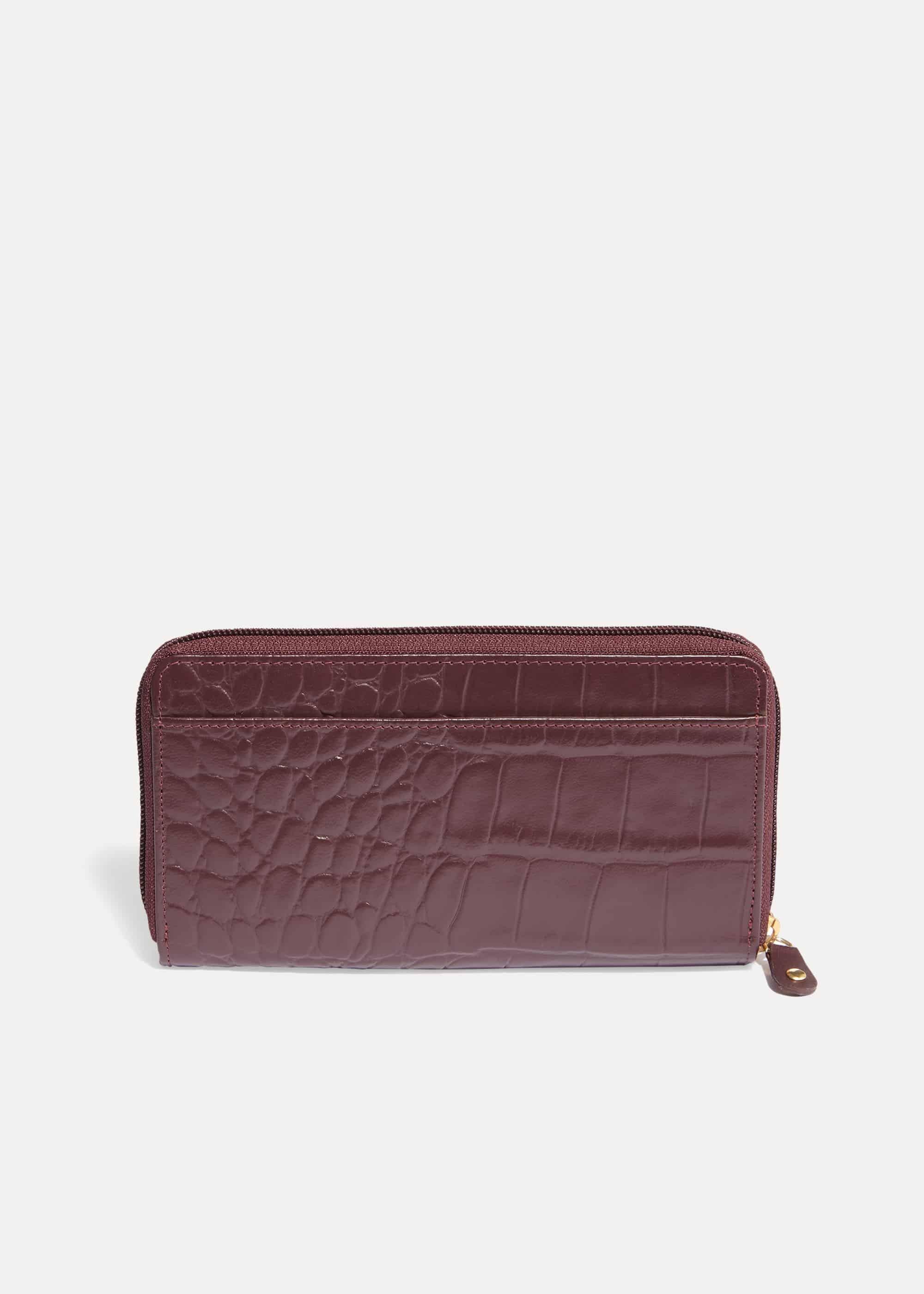 Charlotte Croc-Effect Leather Purse