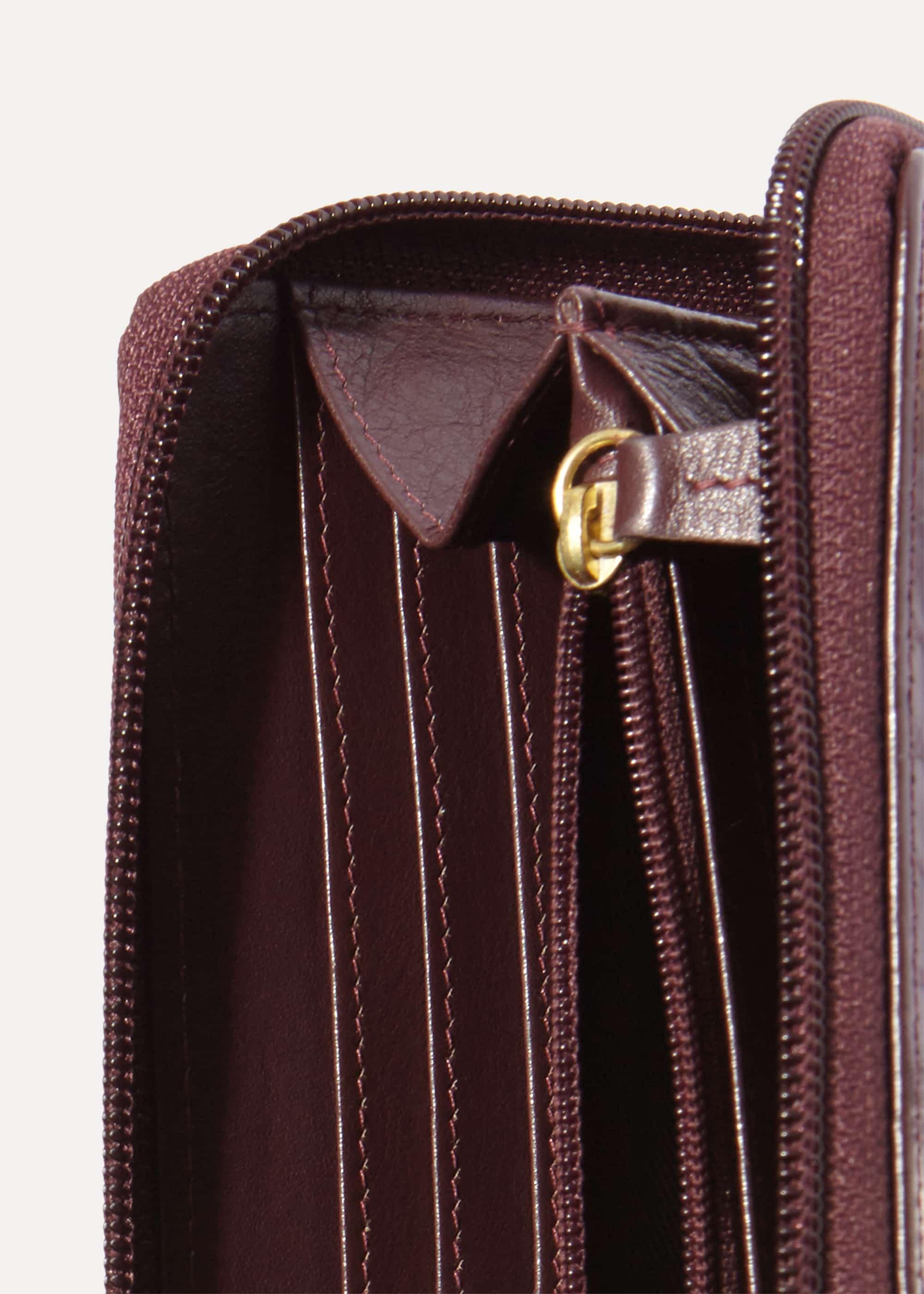 Charlotte Croc-Effect Leather Purse