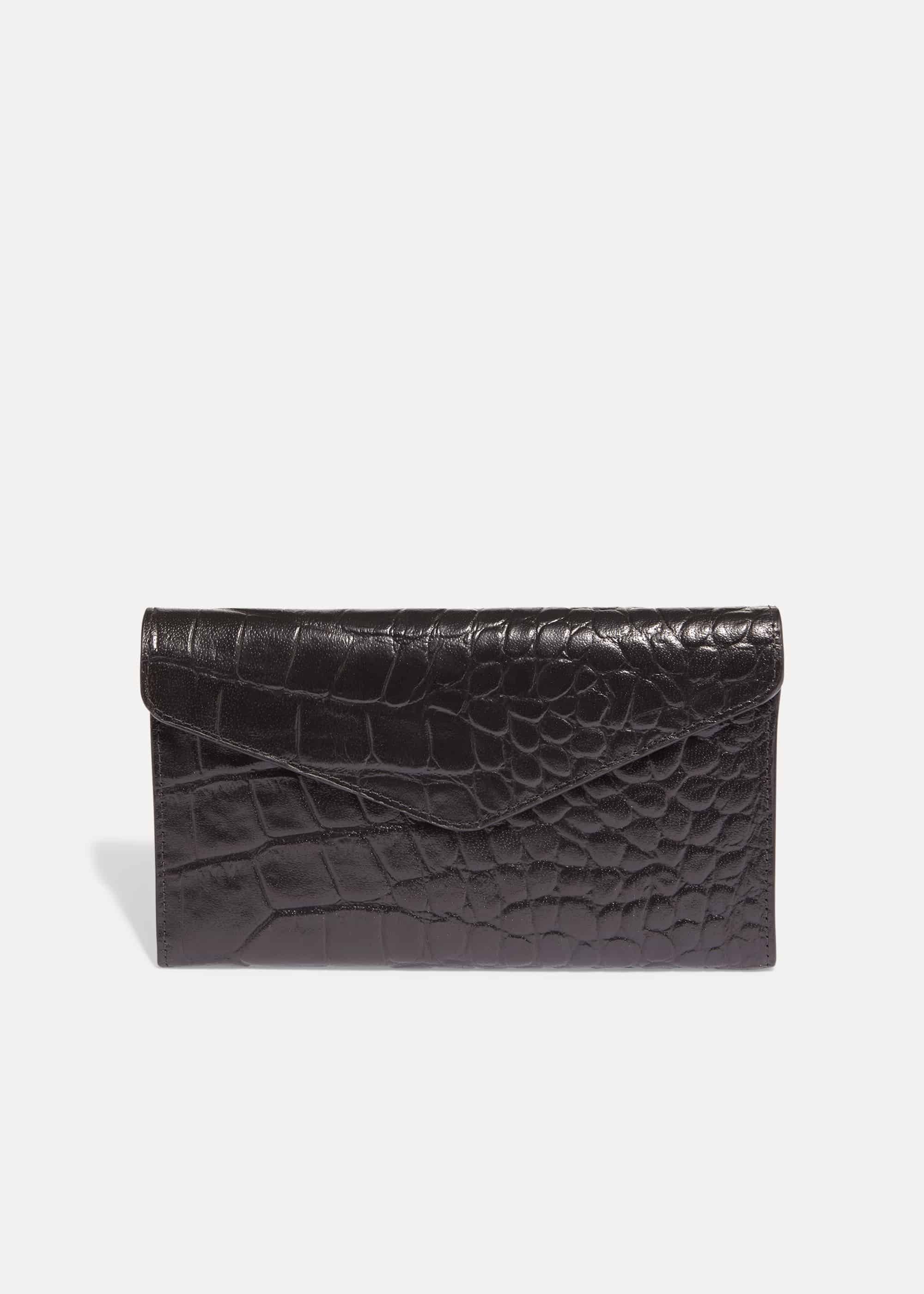 Violet Fold Over Leather Purse