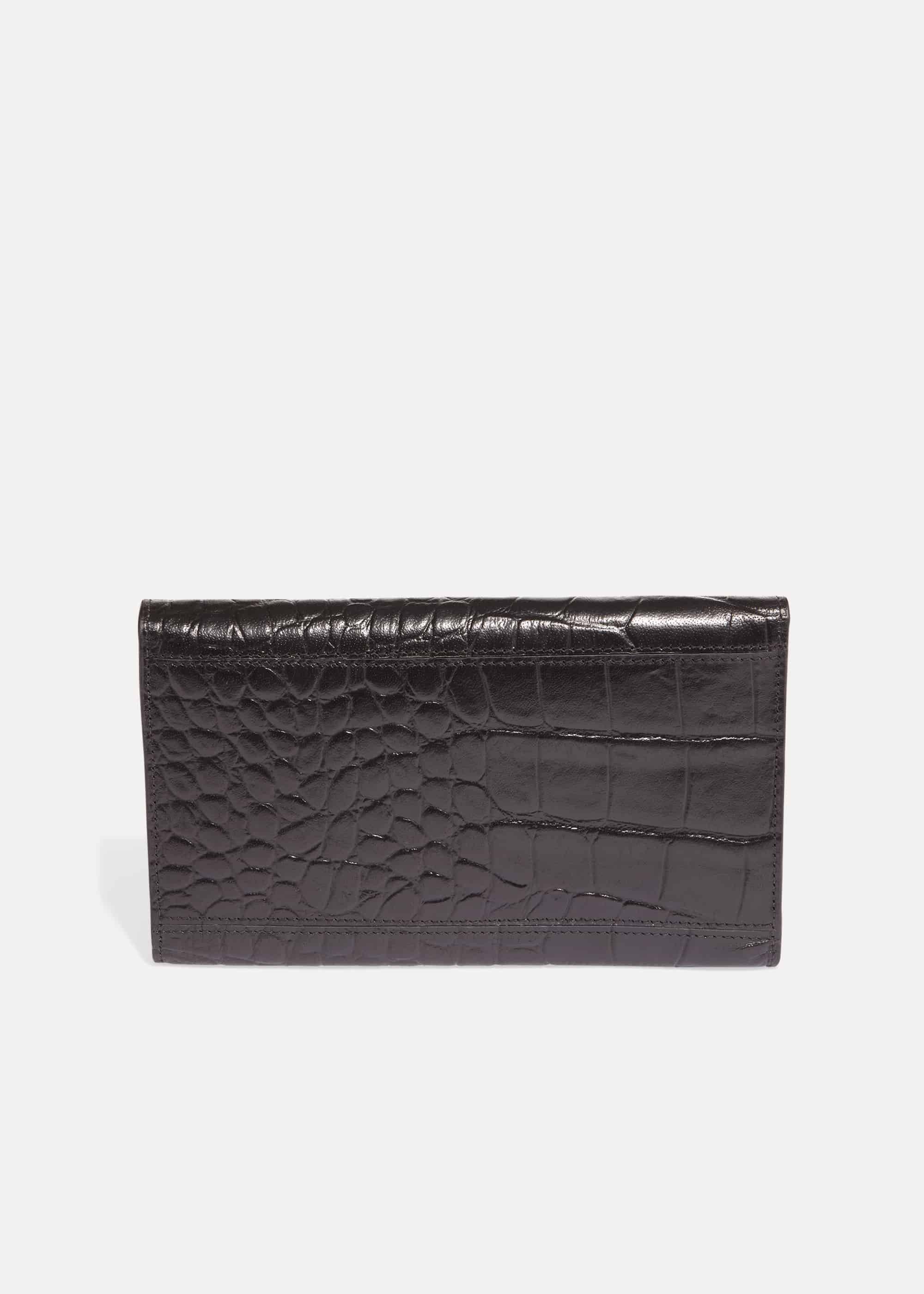 Violet Fold Over Leather Purse