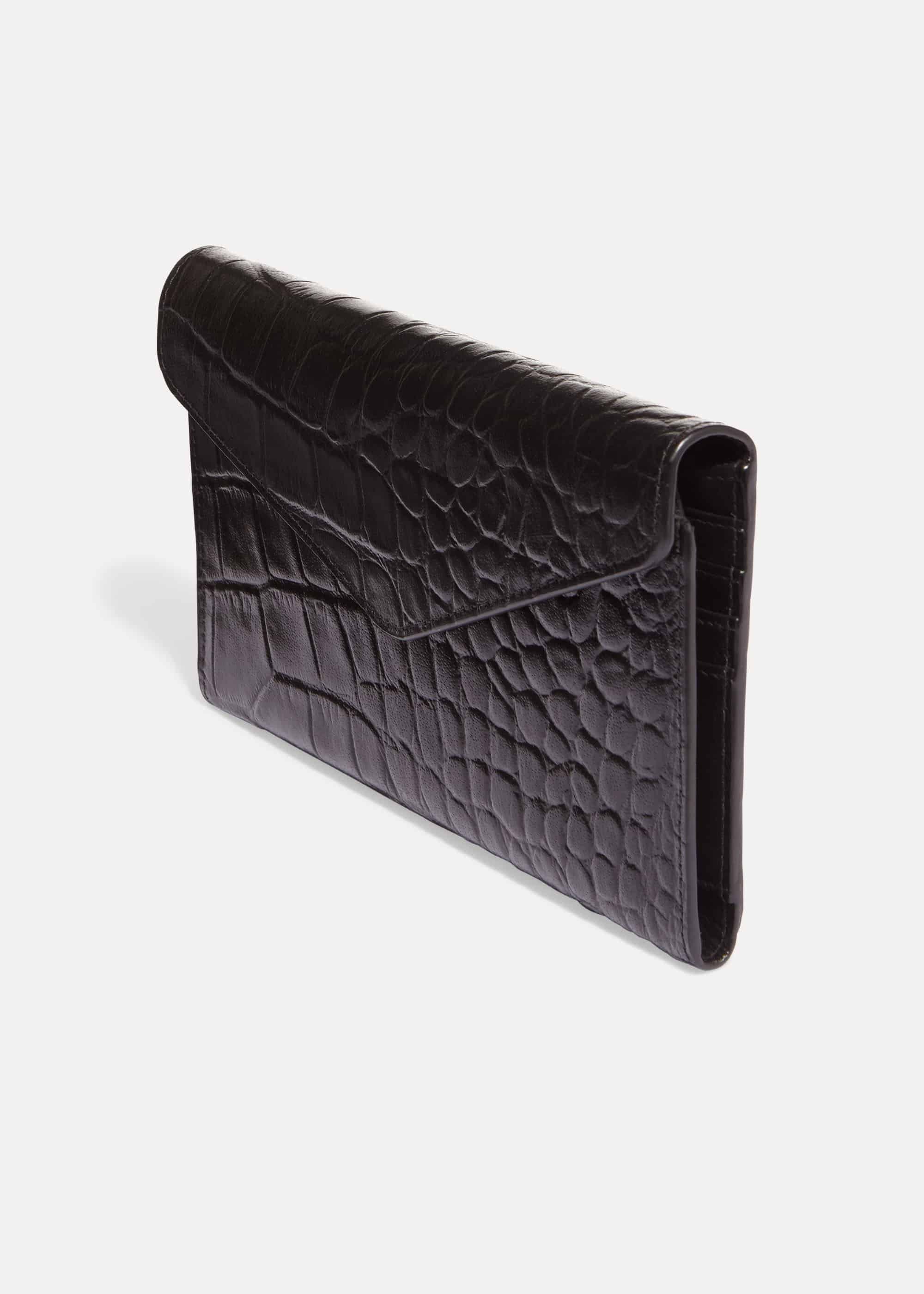 Violet Fold Over Leather Purse