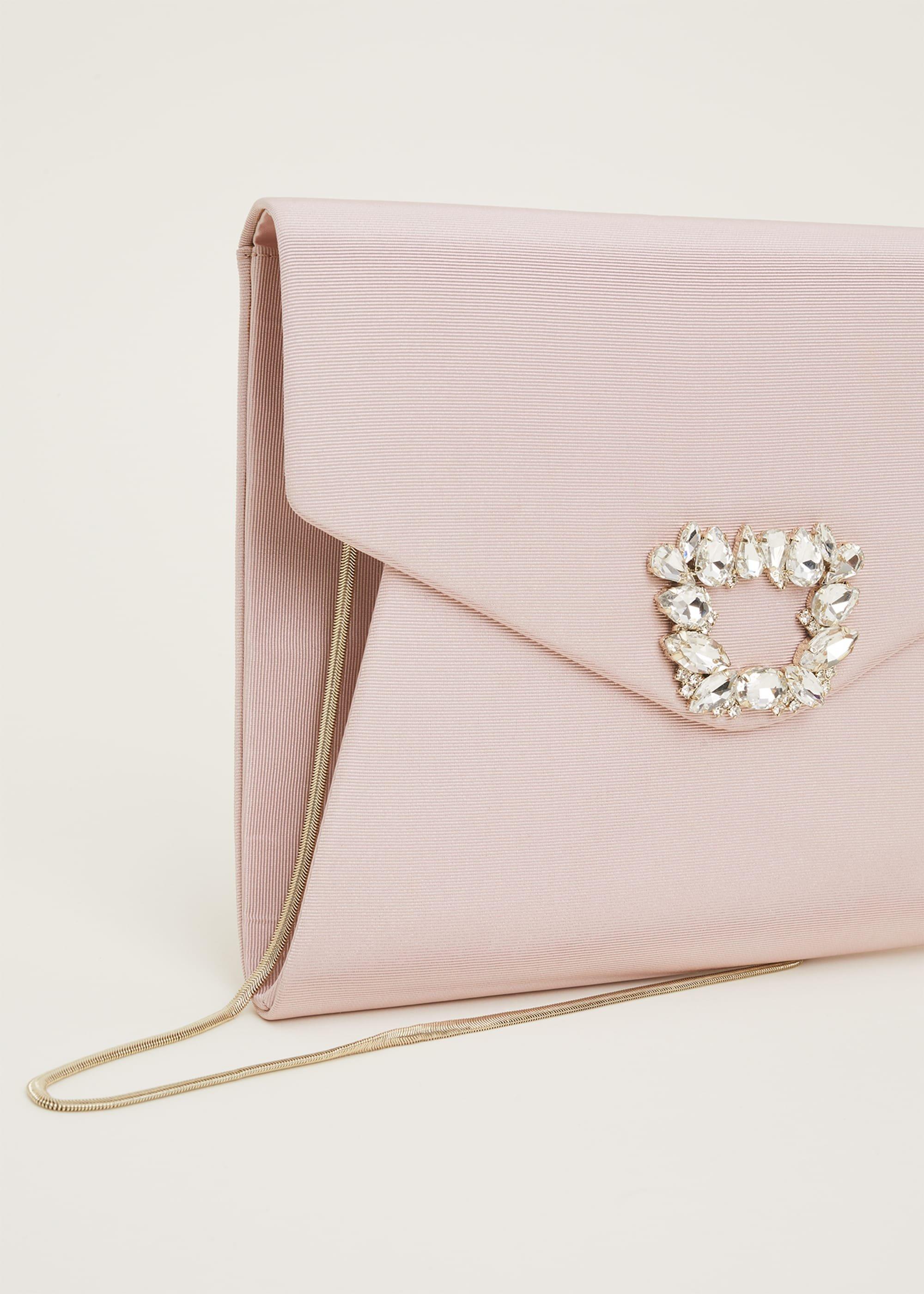 Dasha Grosgrain Jewelled Clutch Bag