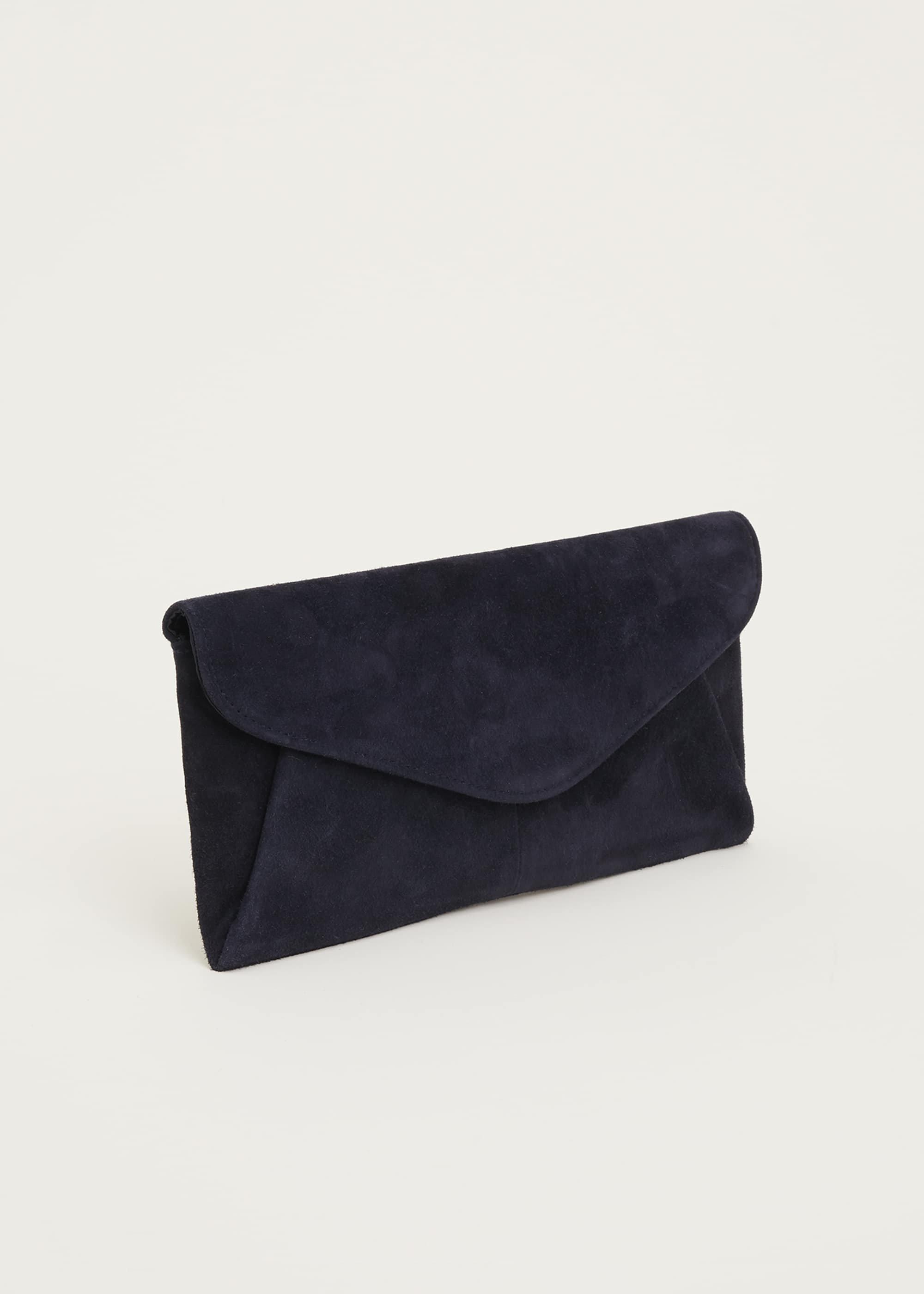 Wendie Suede Envelope Clutch Bag