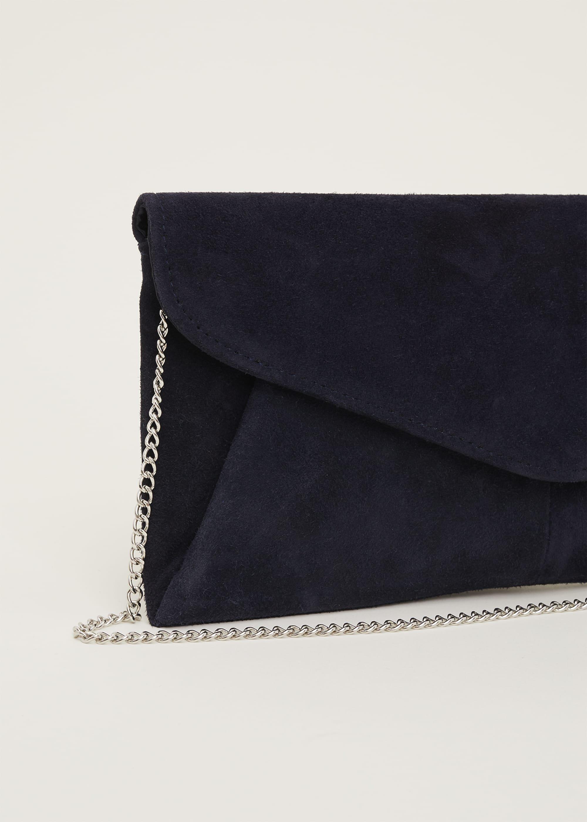 Wendie Suede Envelope Clutch Bag