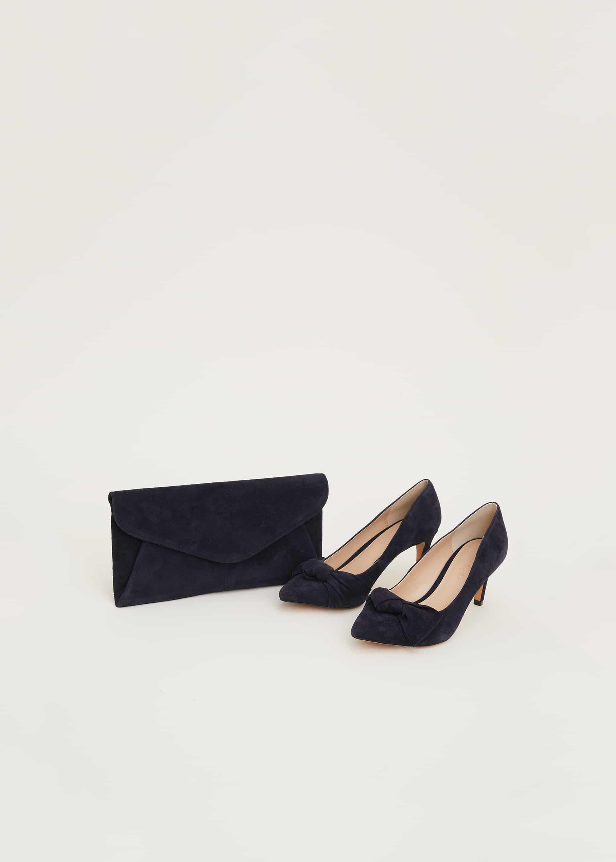 Wendie Suede Envelope Clutch Bag