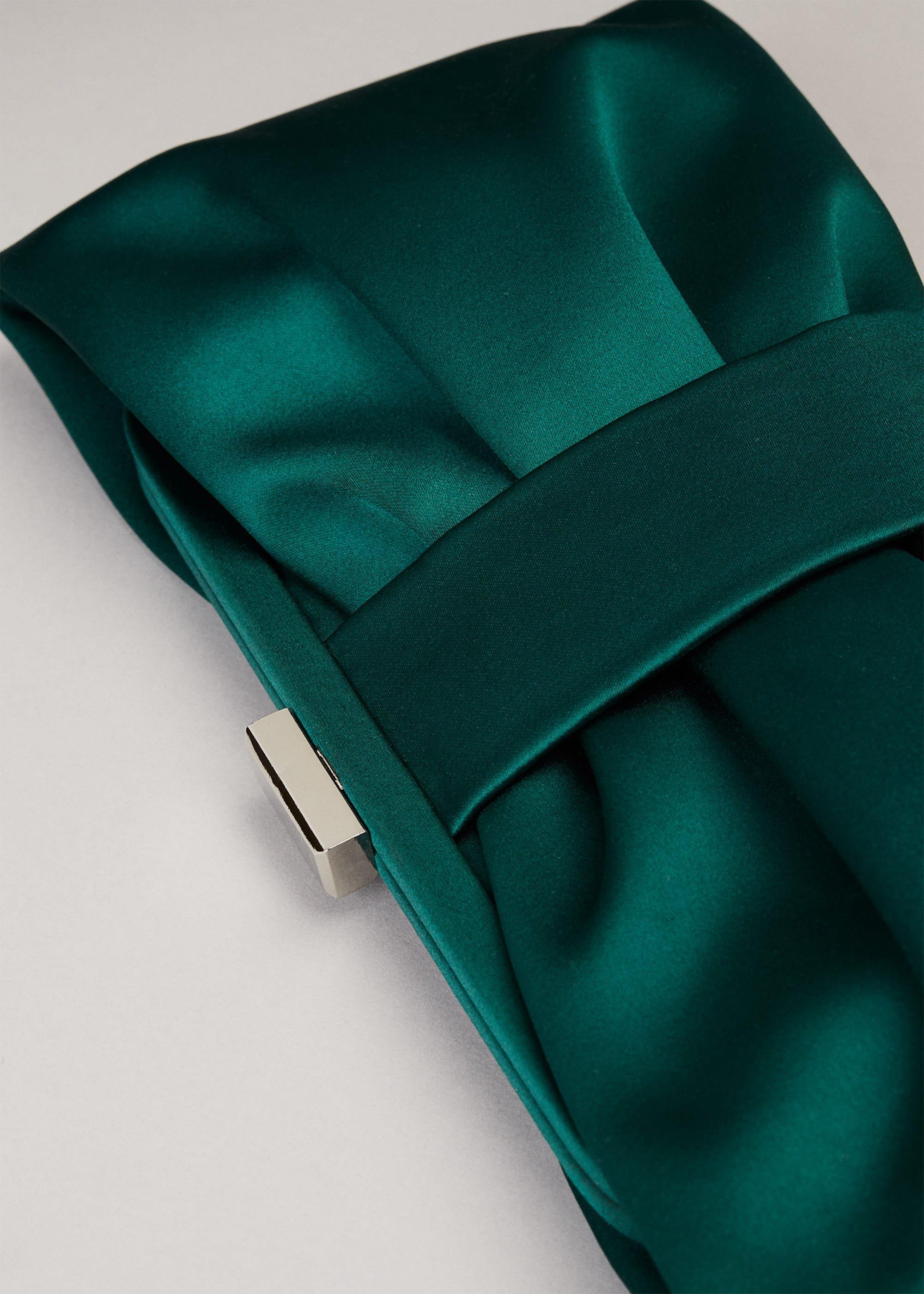 Meaghan Satin Bow Clutch Bag