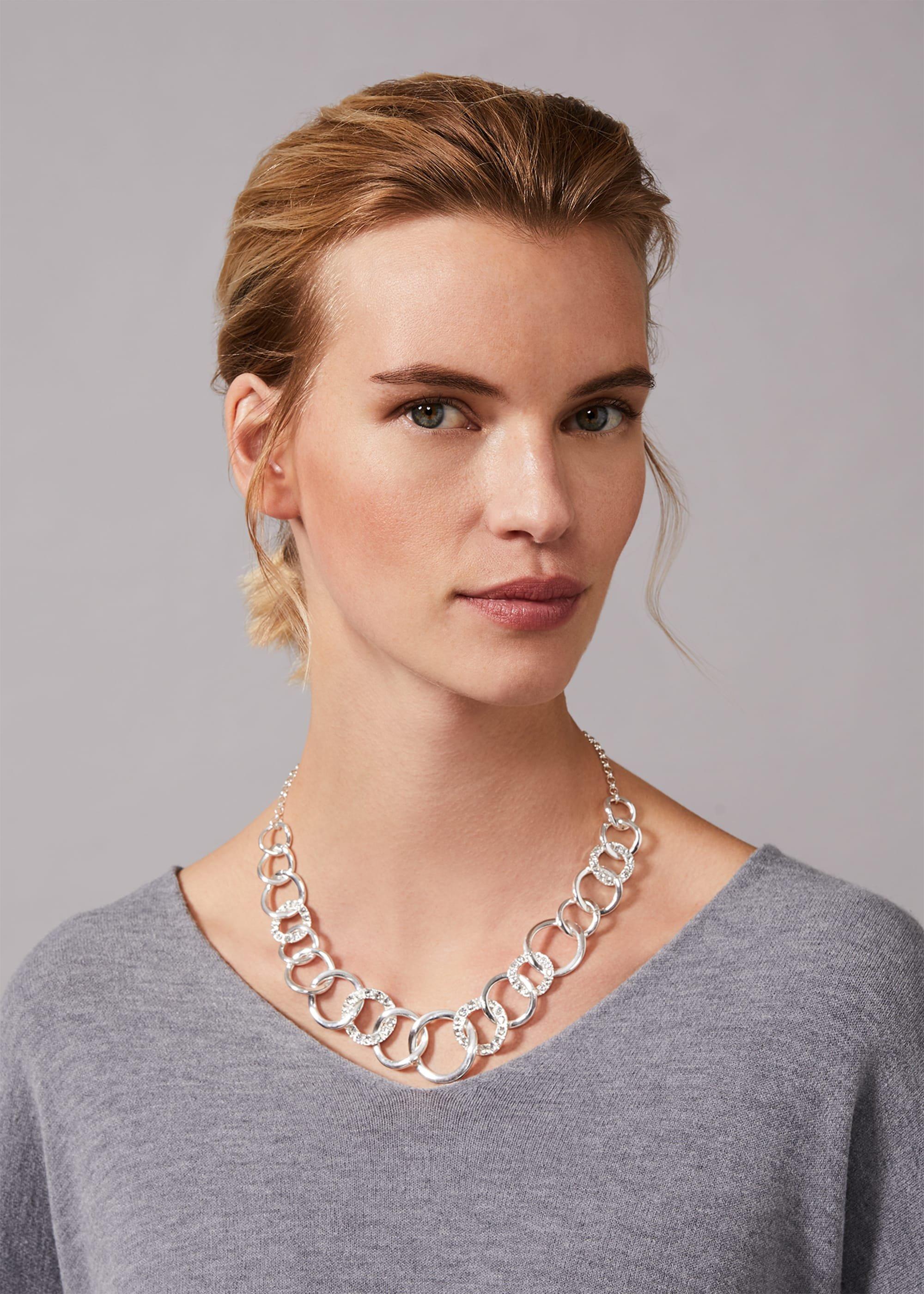 Cherie Circle Sparkle Necklace