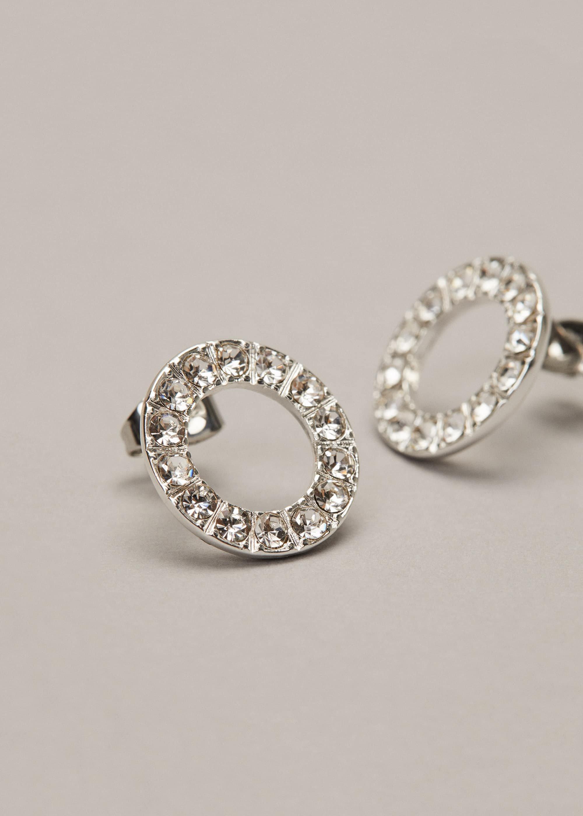 Cherie Circle Sparkle Earrings