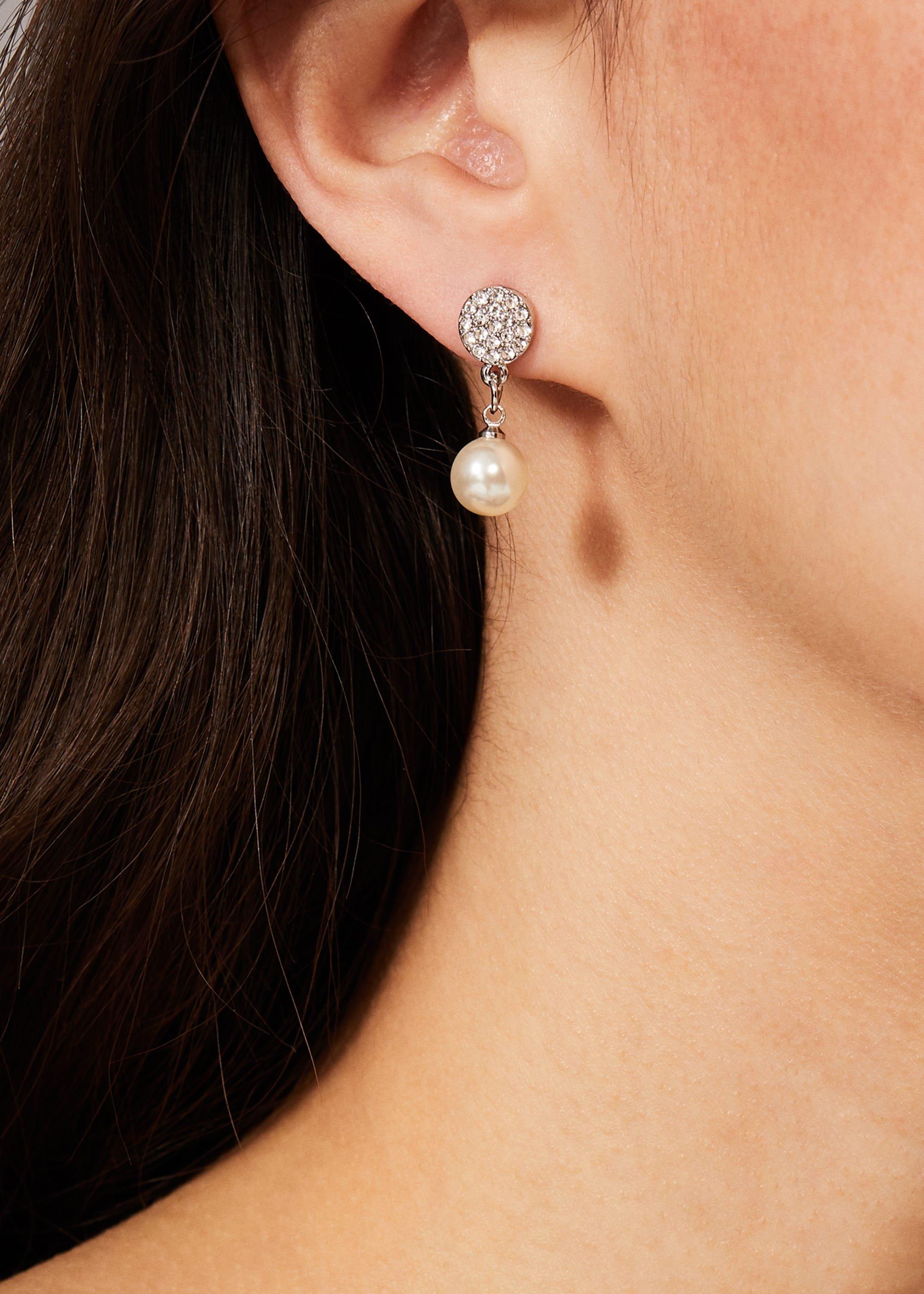 Parma Pearl And Crystal Earrings