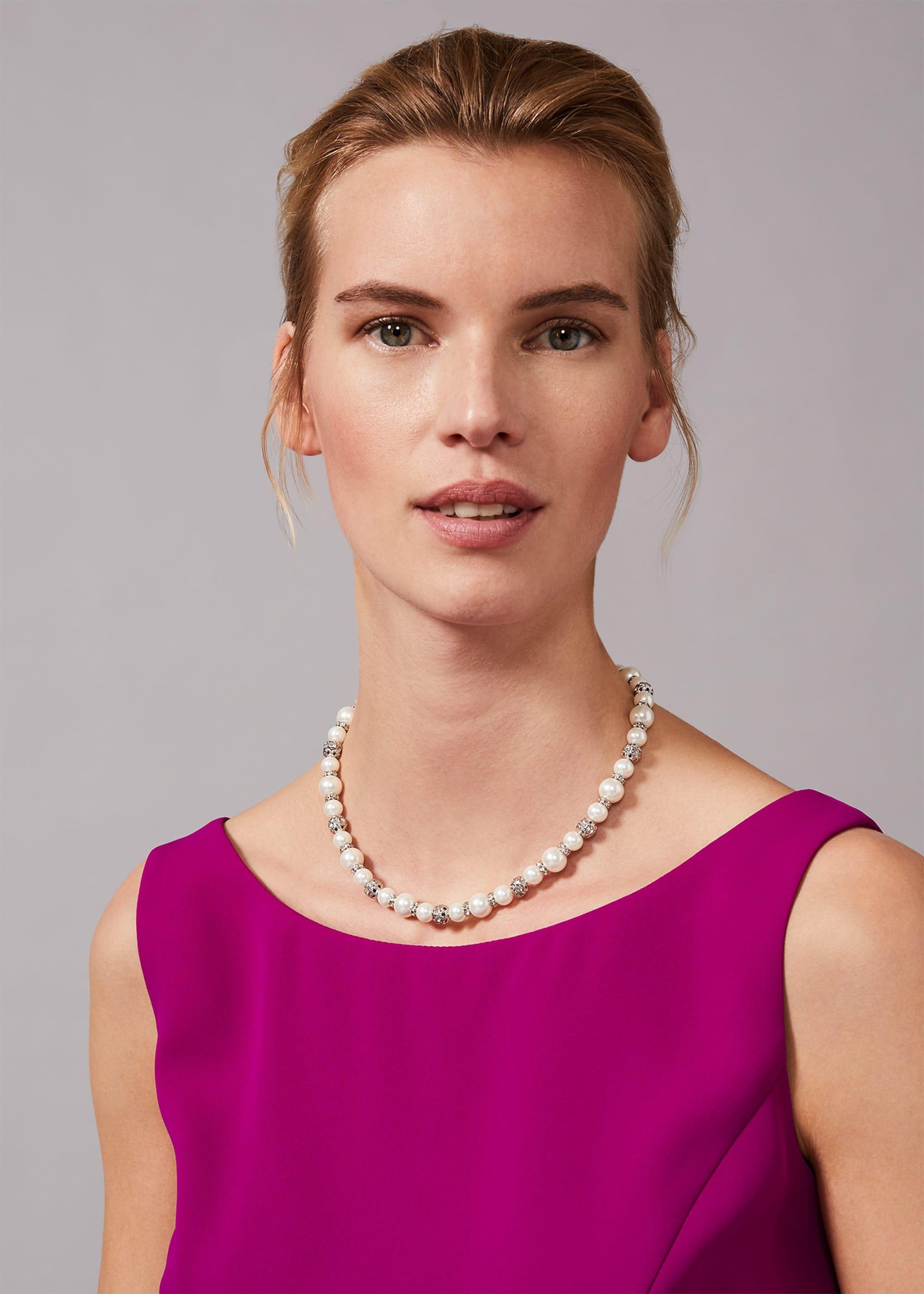 Parma Pearl And Crystal Necklace