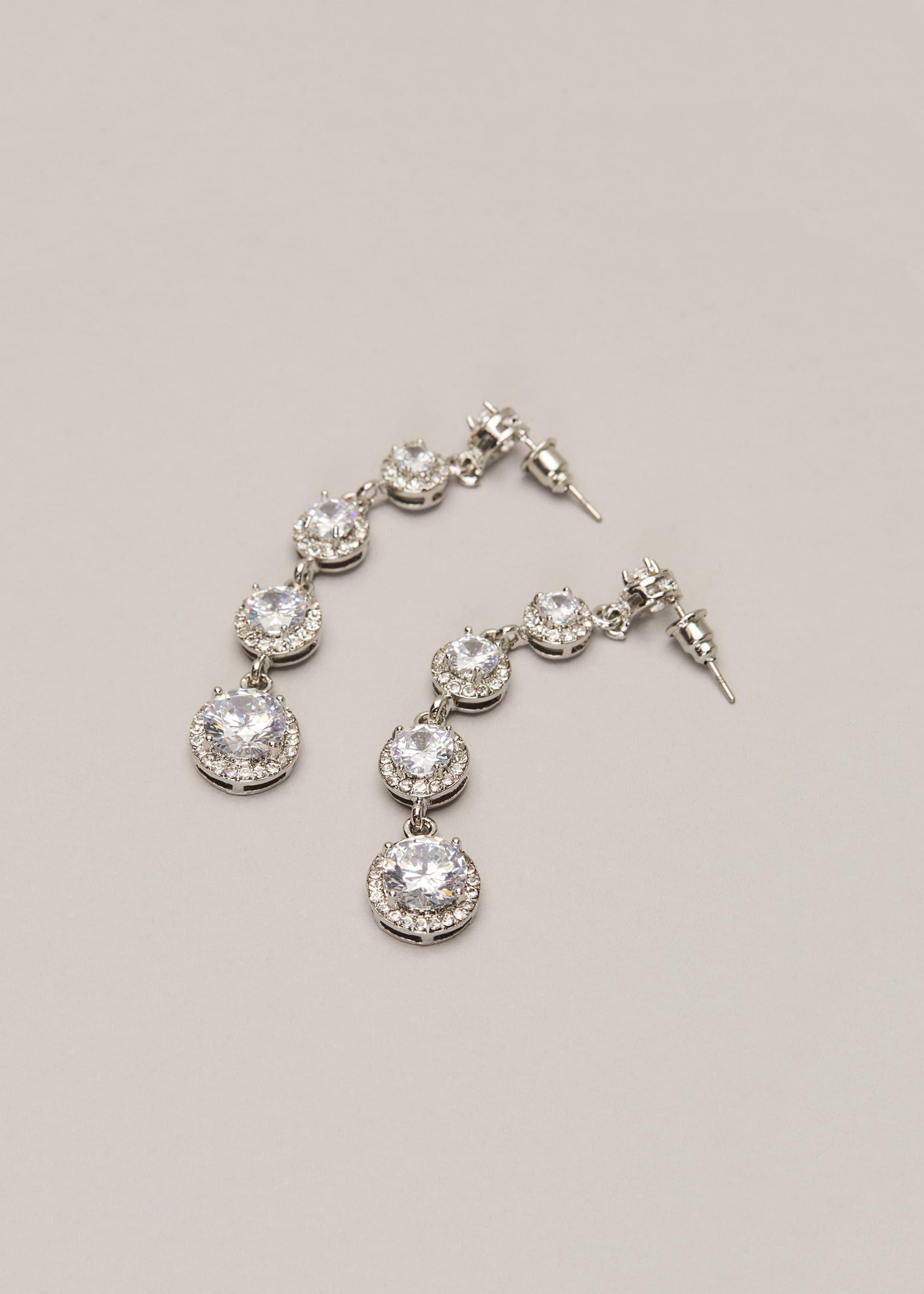 Cara Crystal Drop Earrings