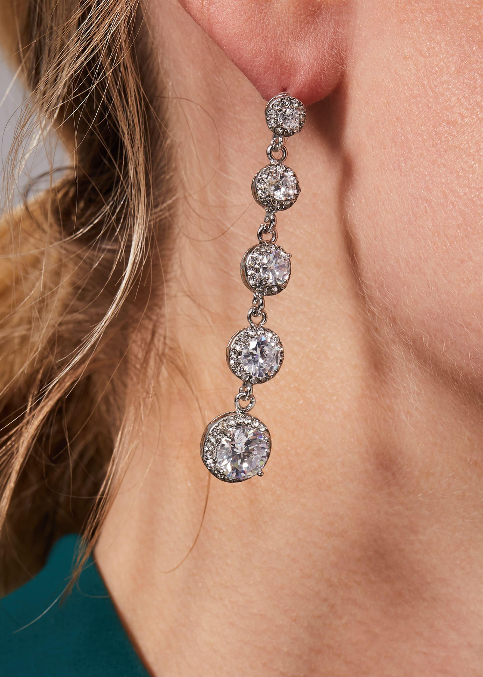 Cara Crystal Drop Earrings