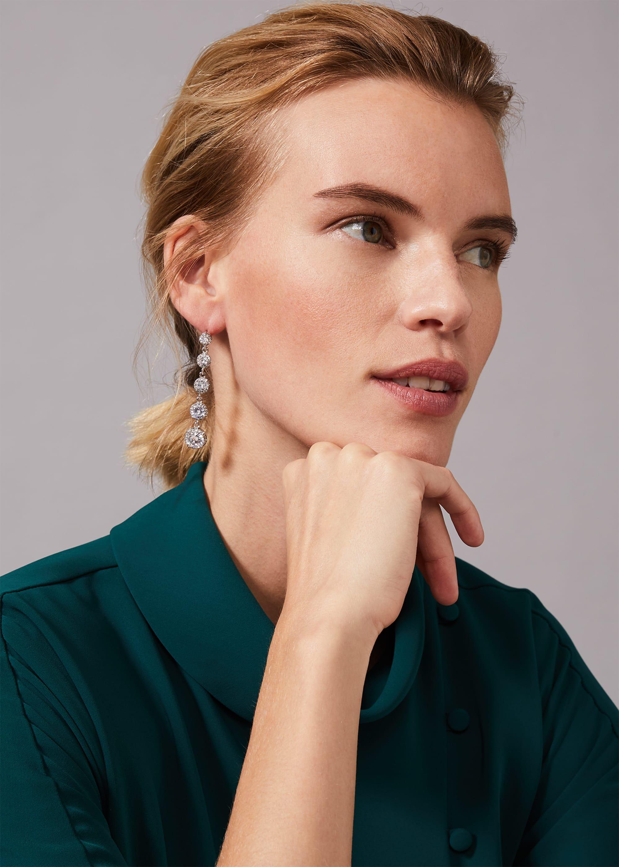Cara Crystal Drop Earrings