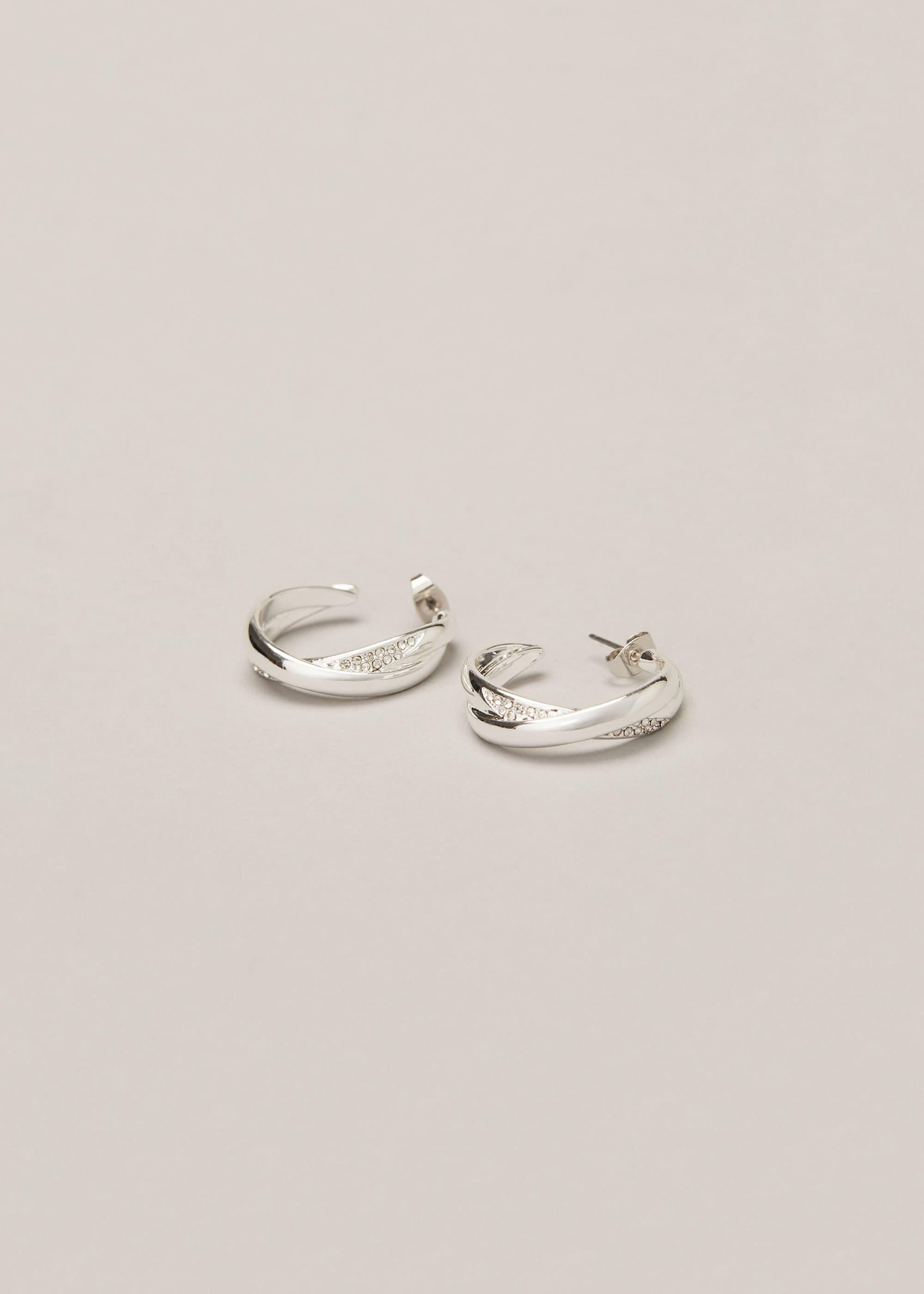 Nik Crystal Hoop Earrings