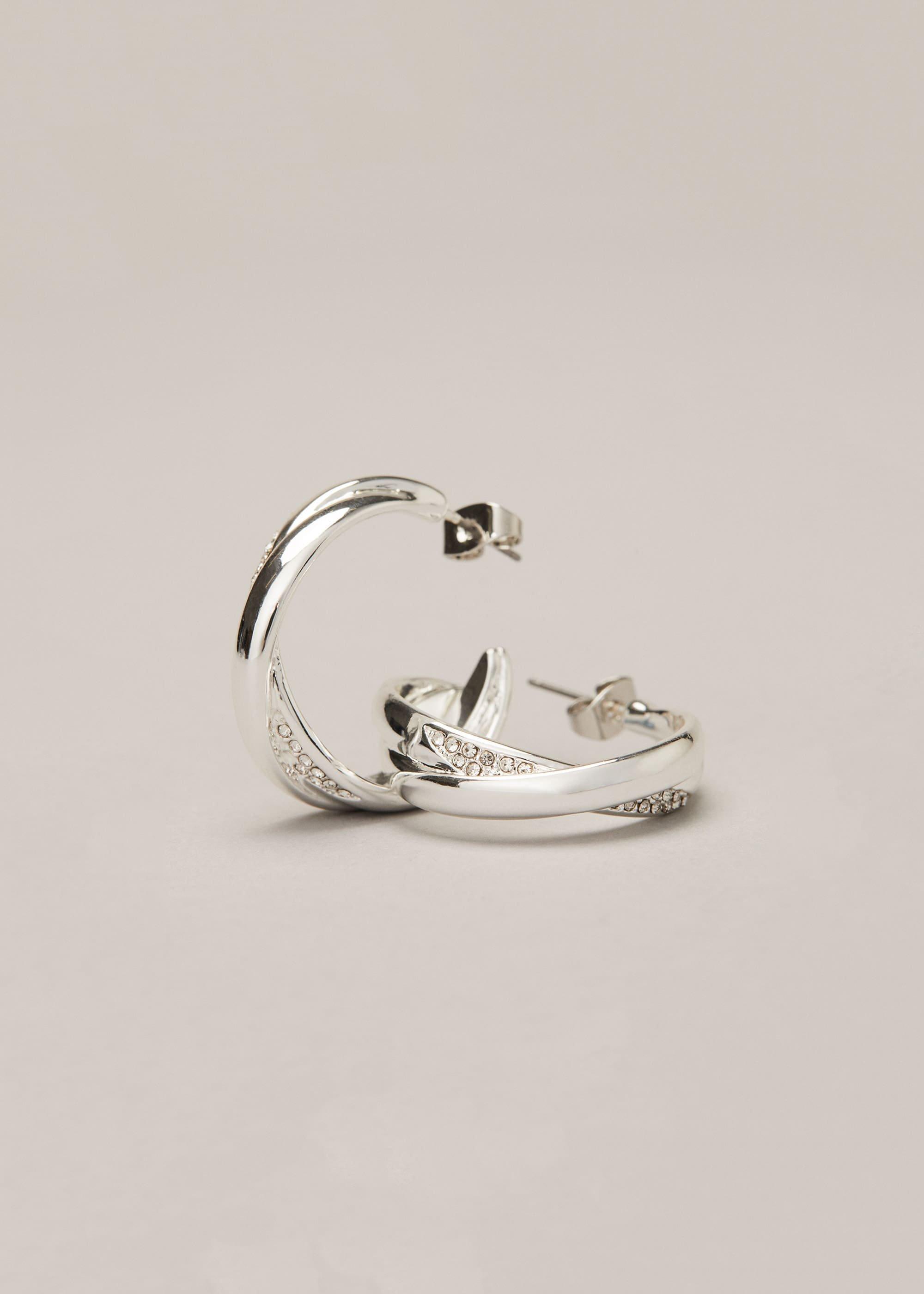 Nik Crystal Hoop Earrings