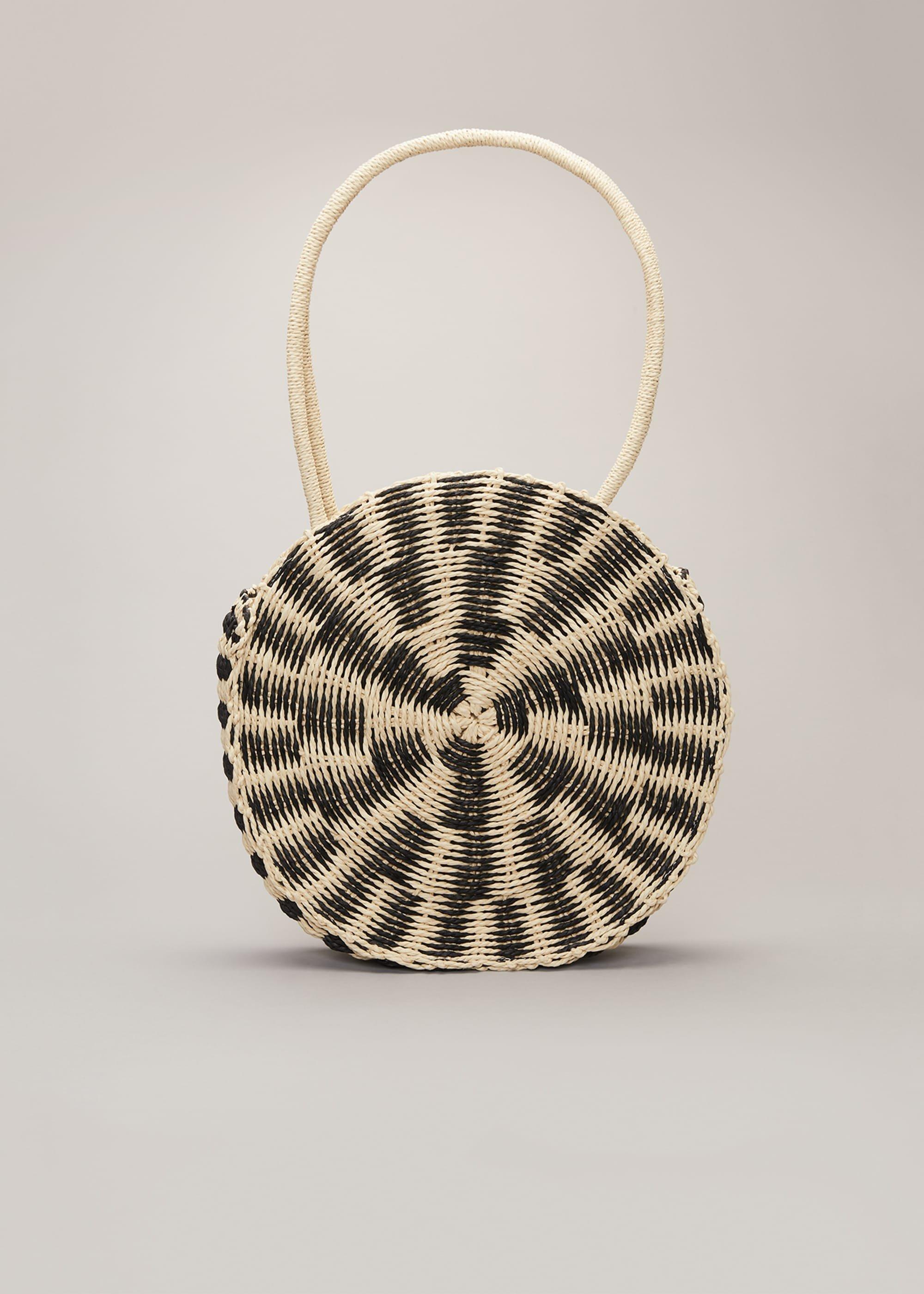 Sylvia Stripe Straw Bag