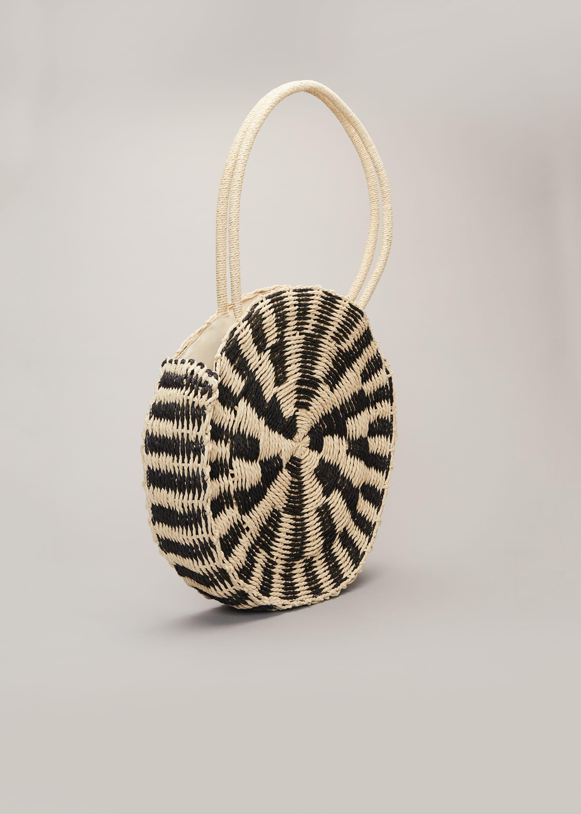Sylvia Stripe Straw Bag