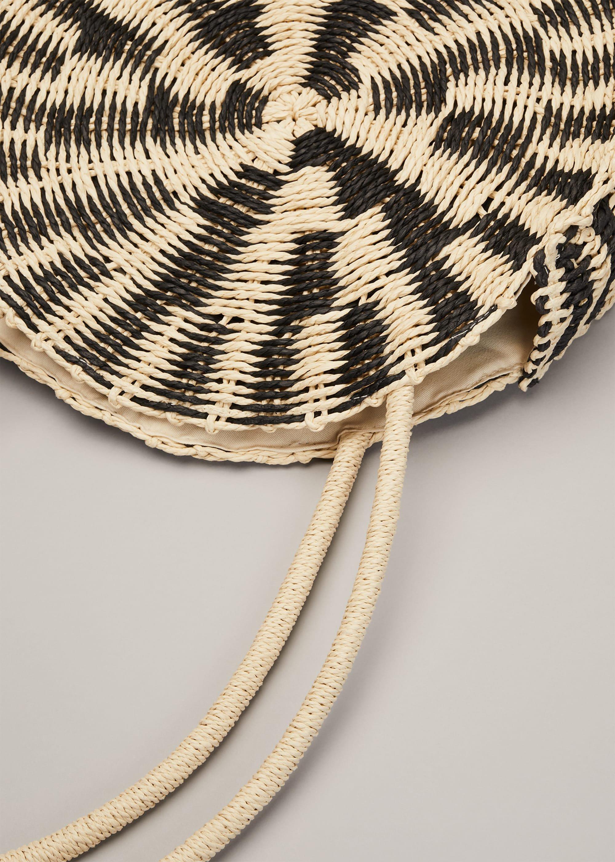 Sylvia Stripe Straw Bag