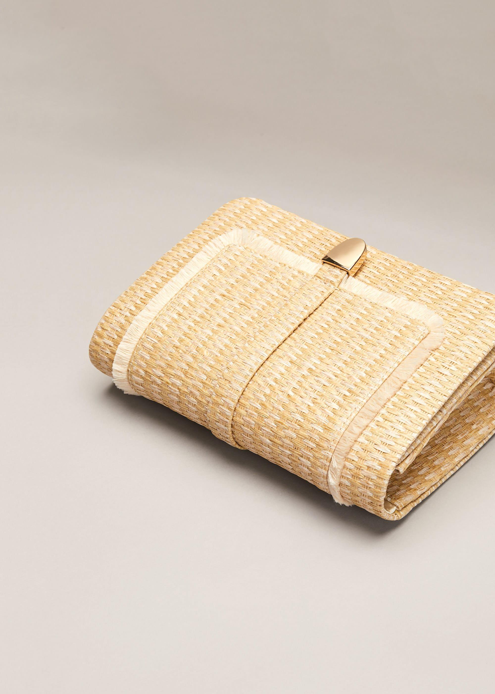 Rita Raffia Clutch Bag