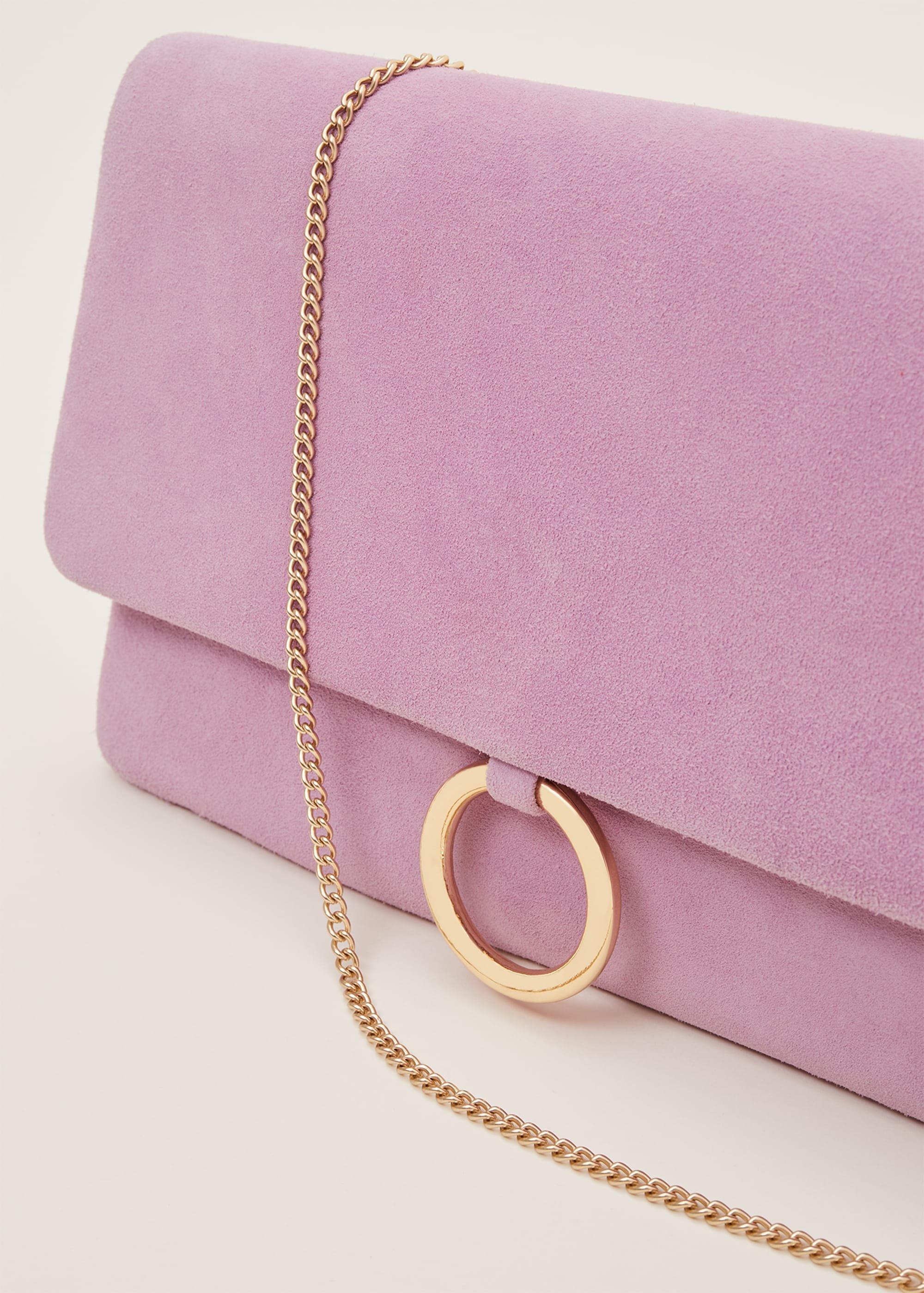 Giselle Suede Clutch Bag