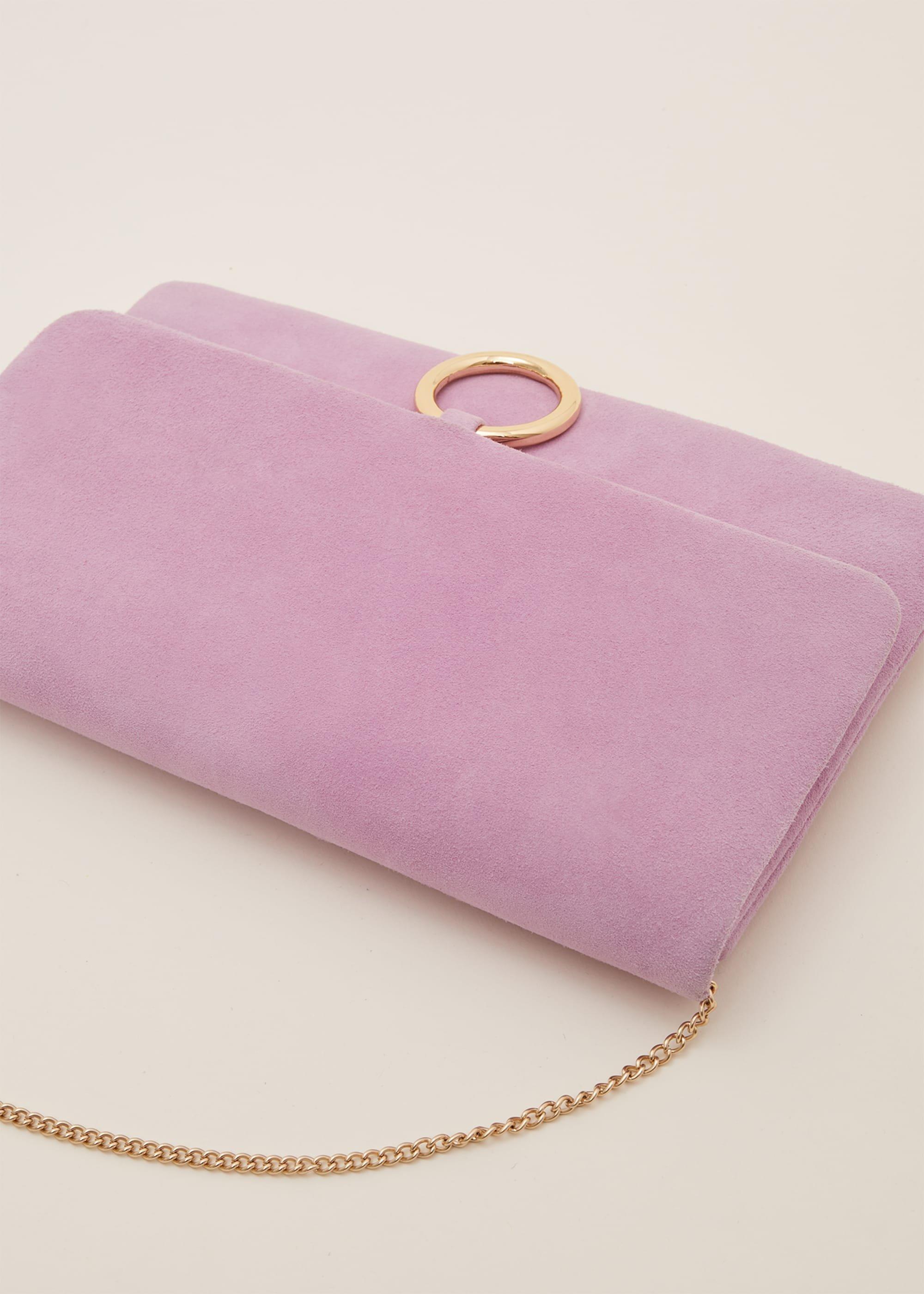 Giselle Suede Clutch Bag