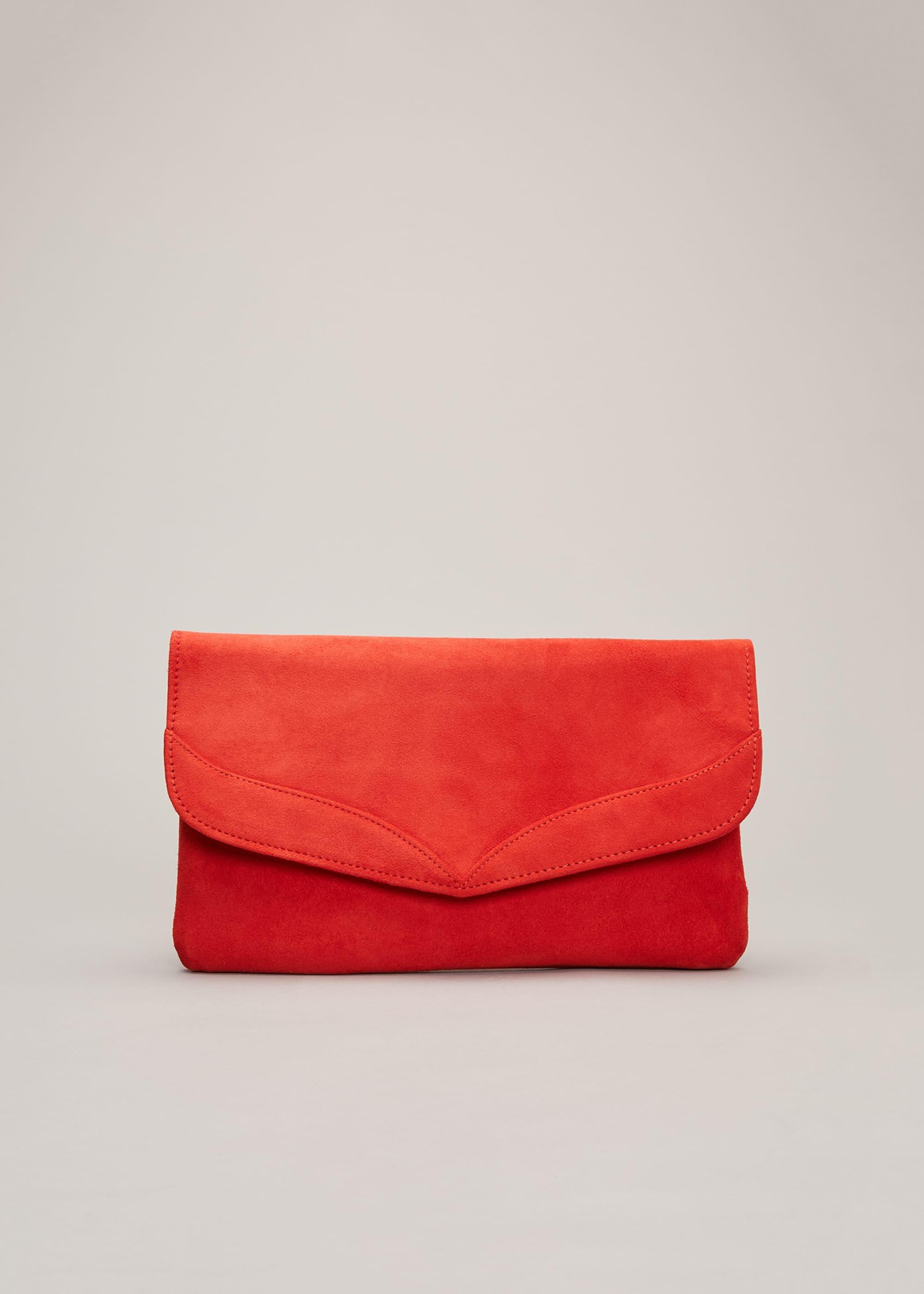 Caitlin Suede Clutch Bag