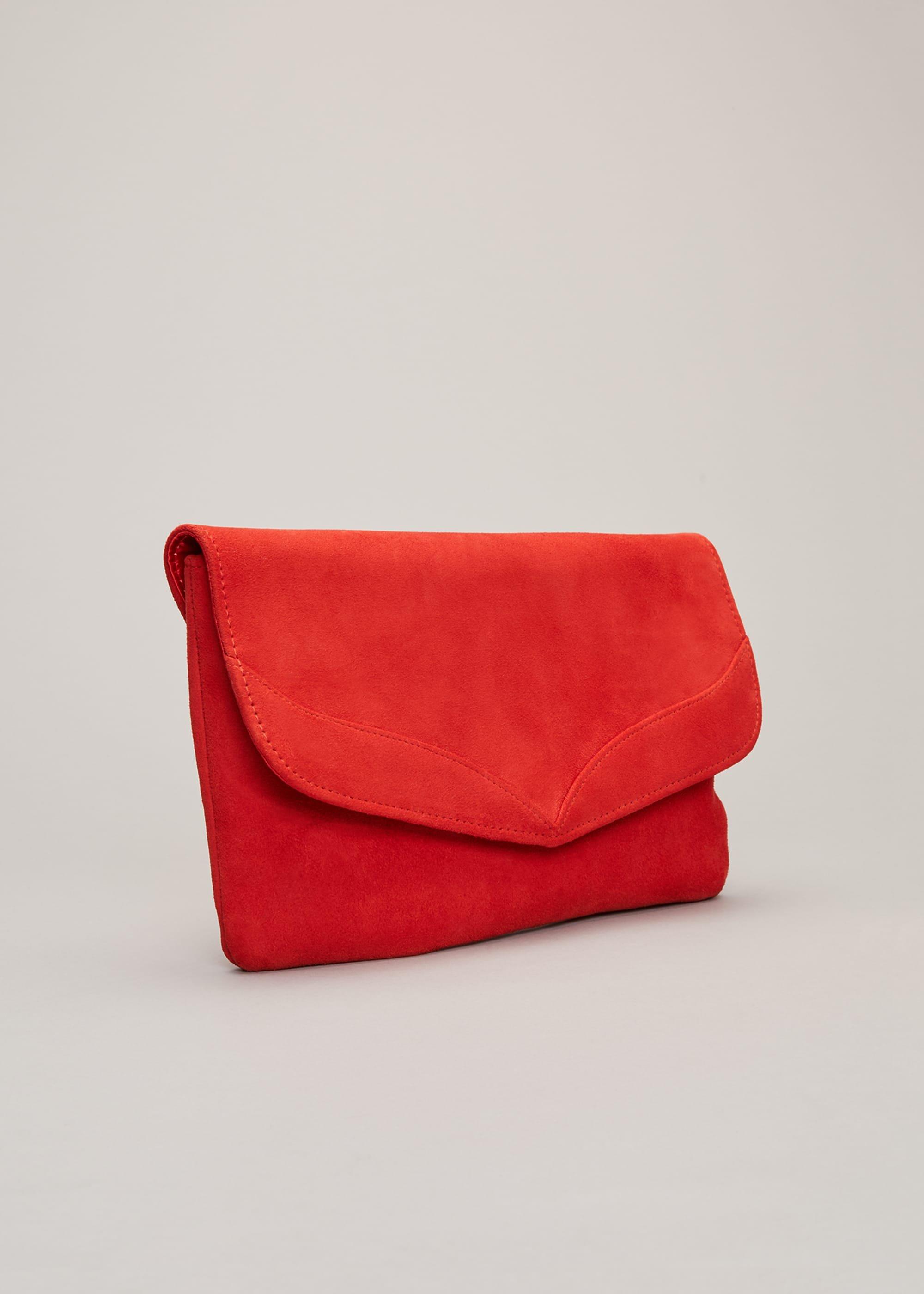 Caitlin Suede Clutch Bag