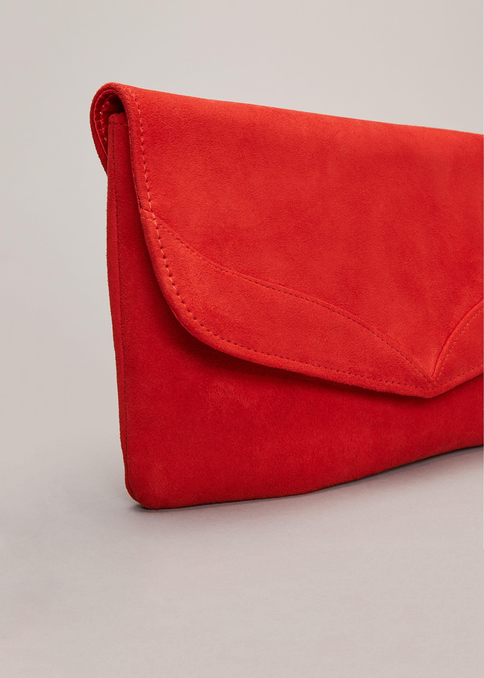 Caitlin Suede Clutch Bag