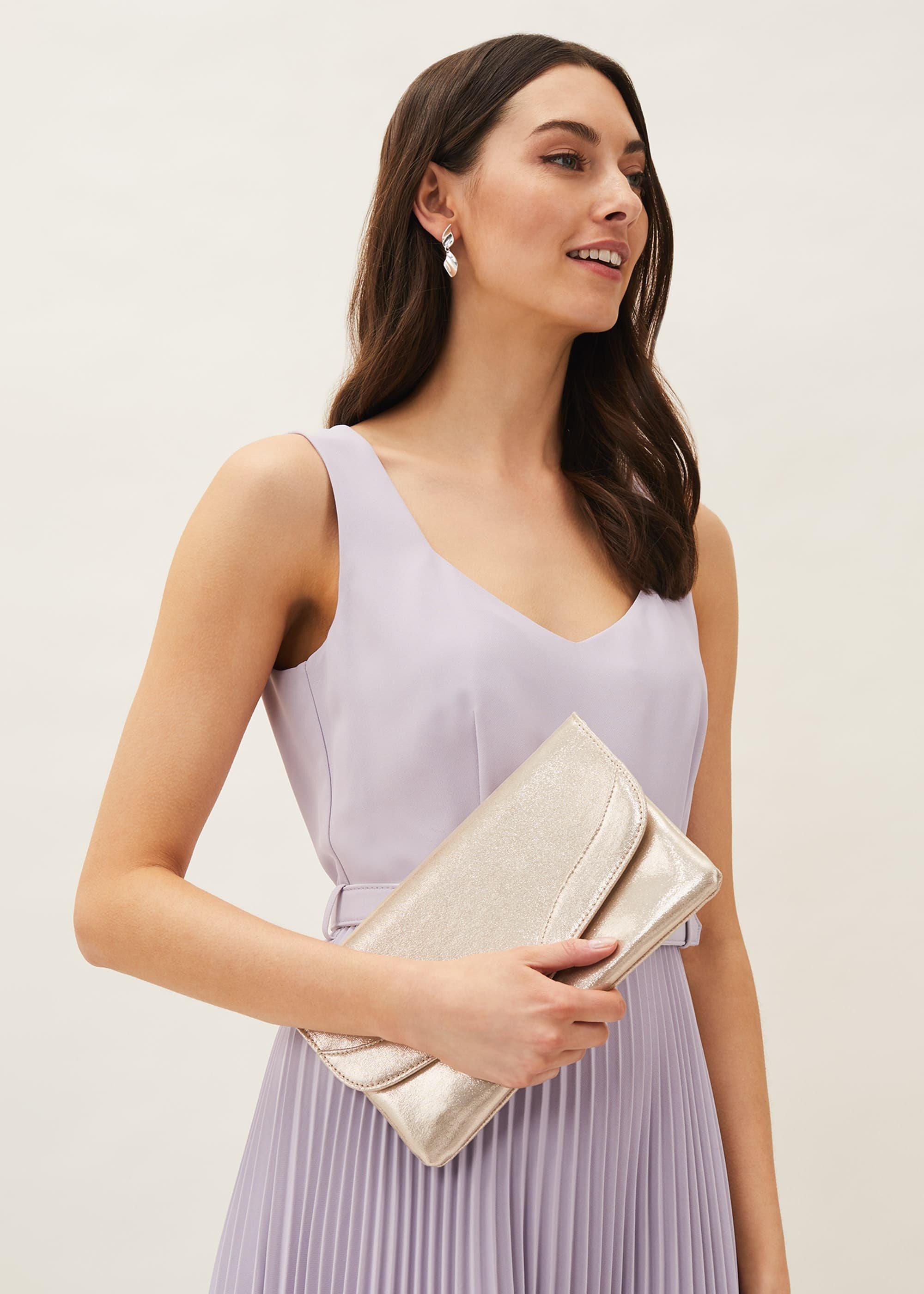Caitlin Metallic Clutch Bag