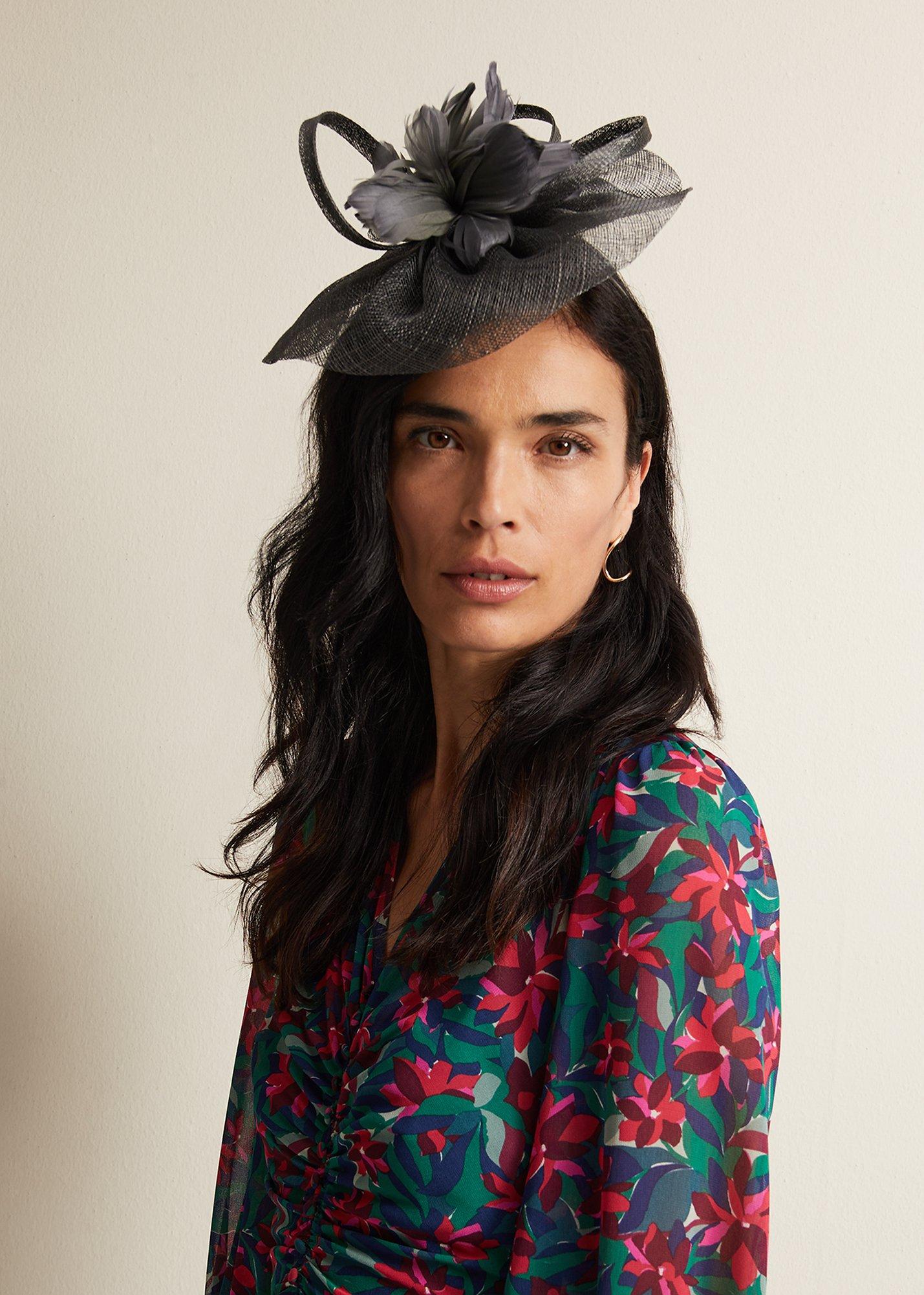 Sorrel Feather Flower Fascinator