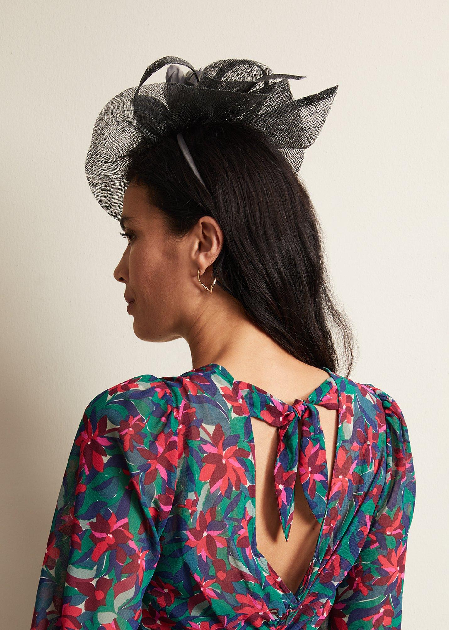 Sorrel Feather Flower Fascinator