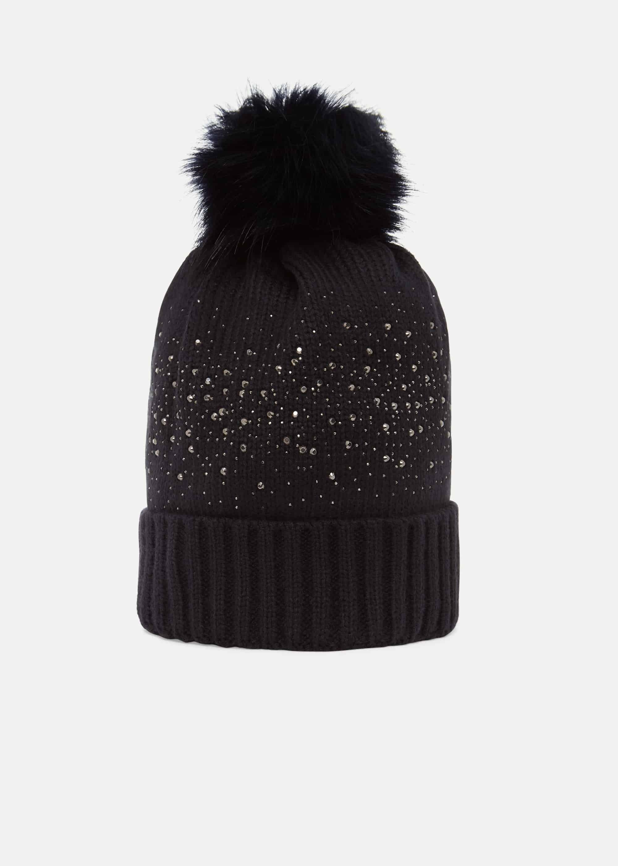 Claire Embellished Pom Pom Hat