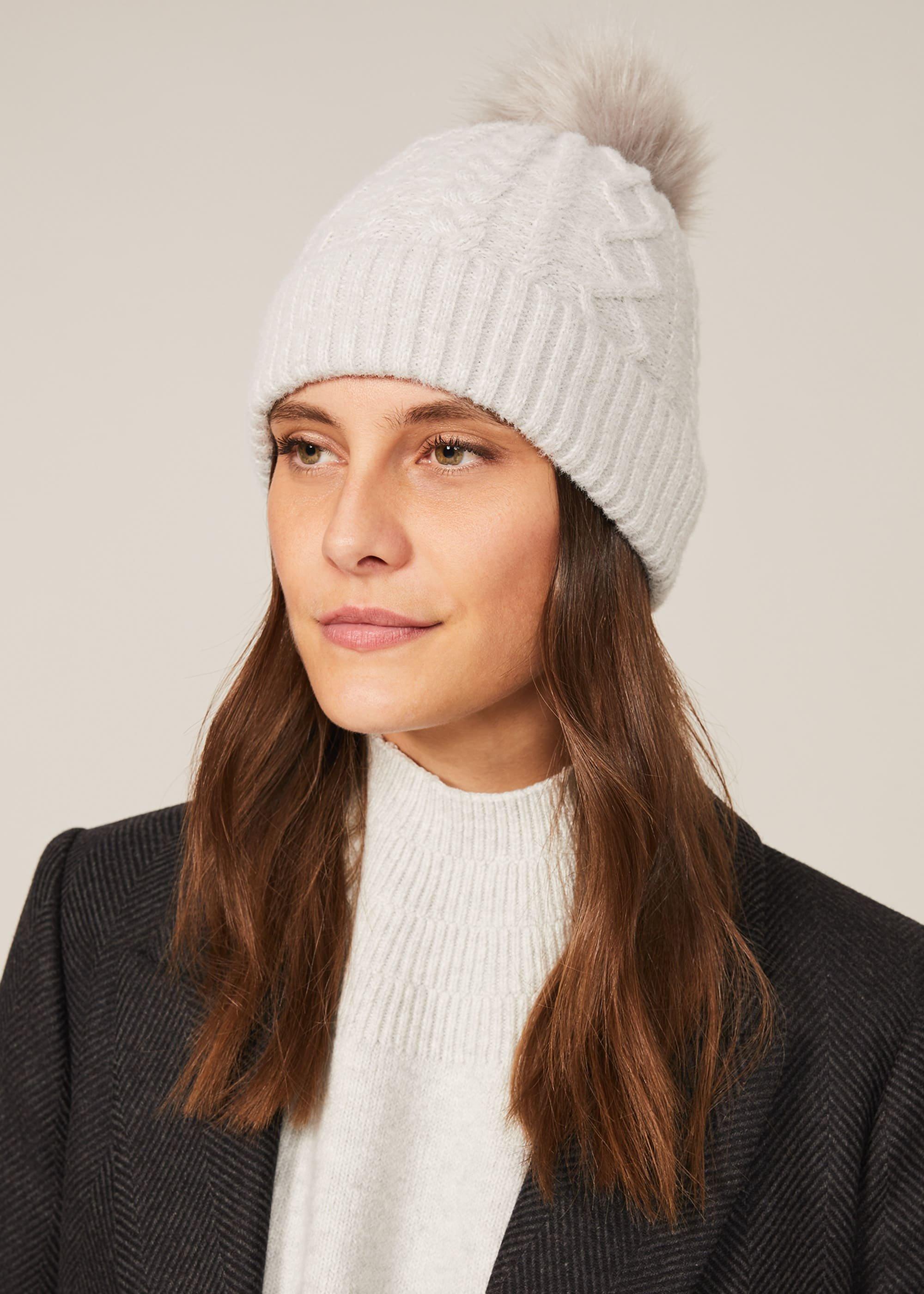Arden Cable Knit Pom Pom Hat