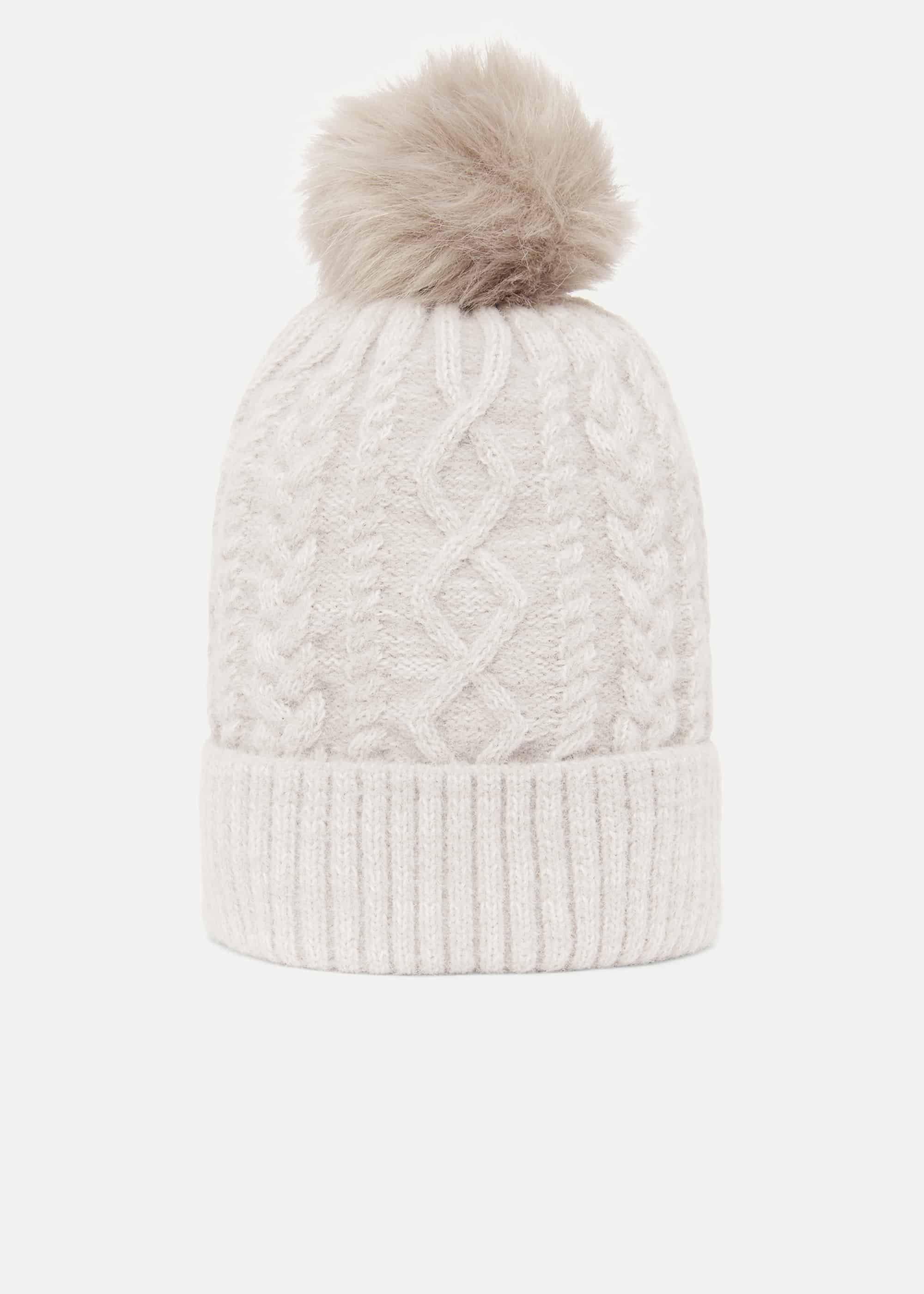 Arden Cable Knit Pom Pom Hat