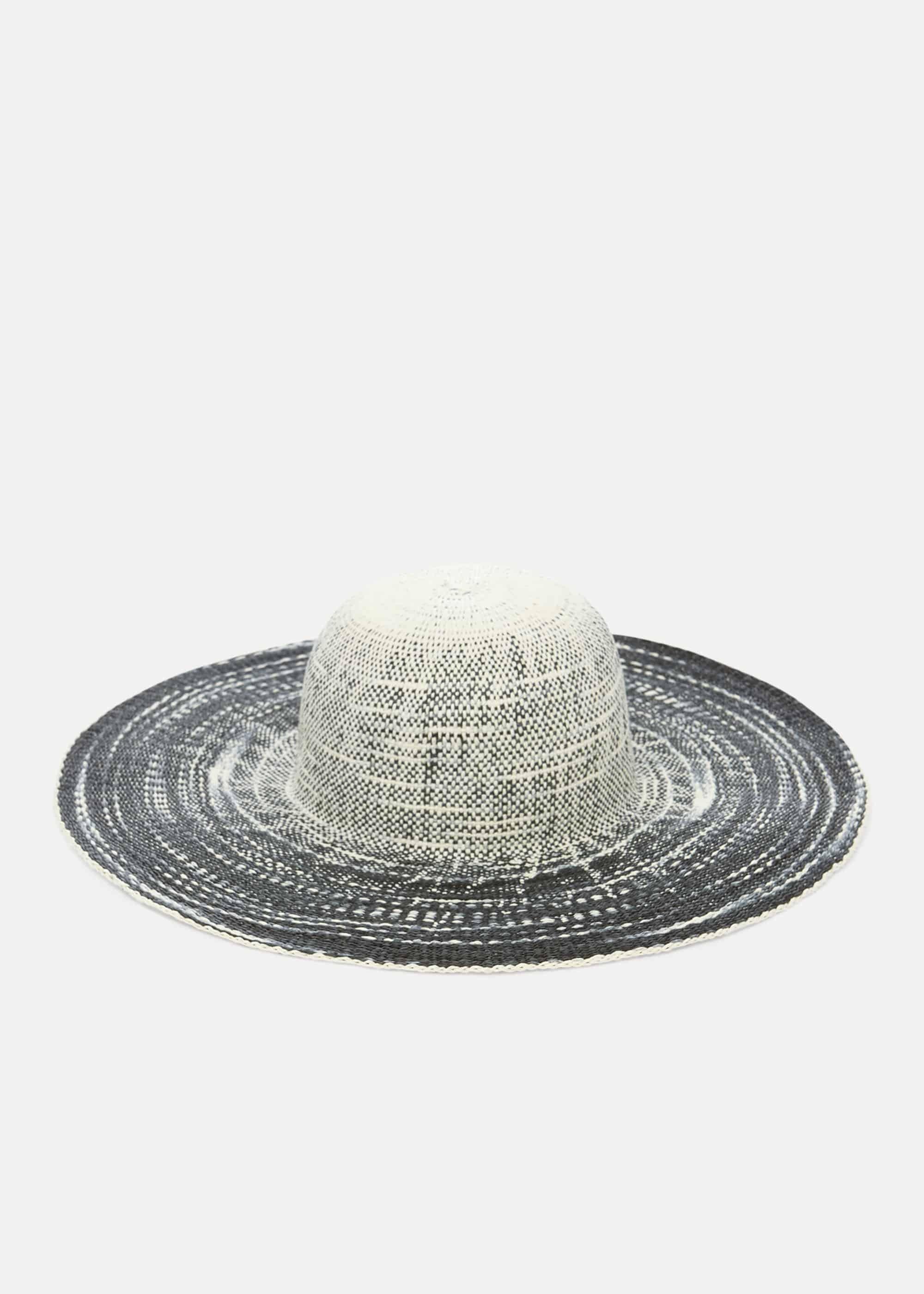 Tali Black And White Straw Hat