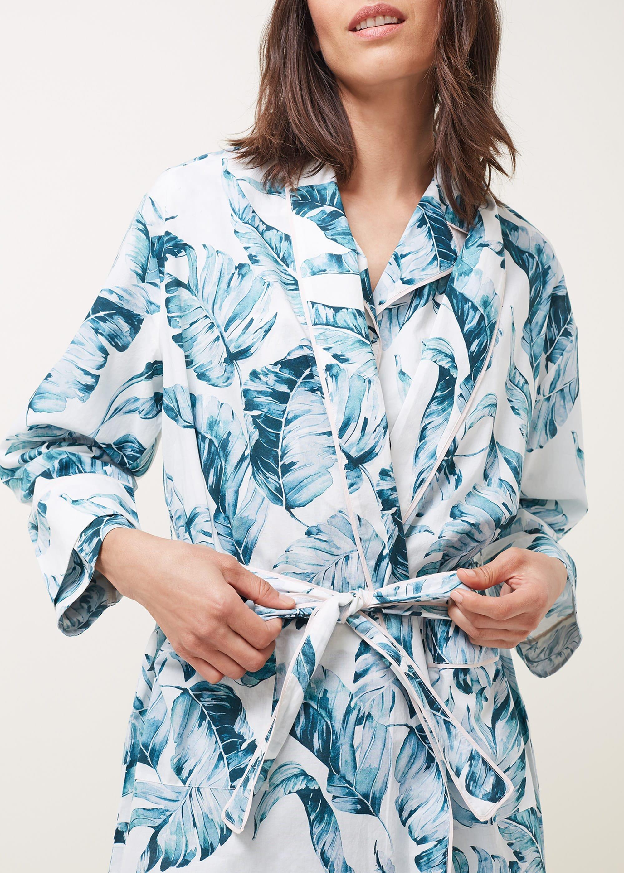 Piera Palm Print Robe
