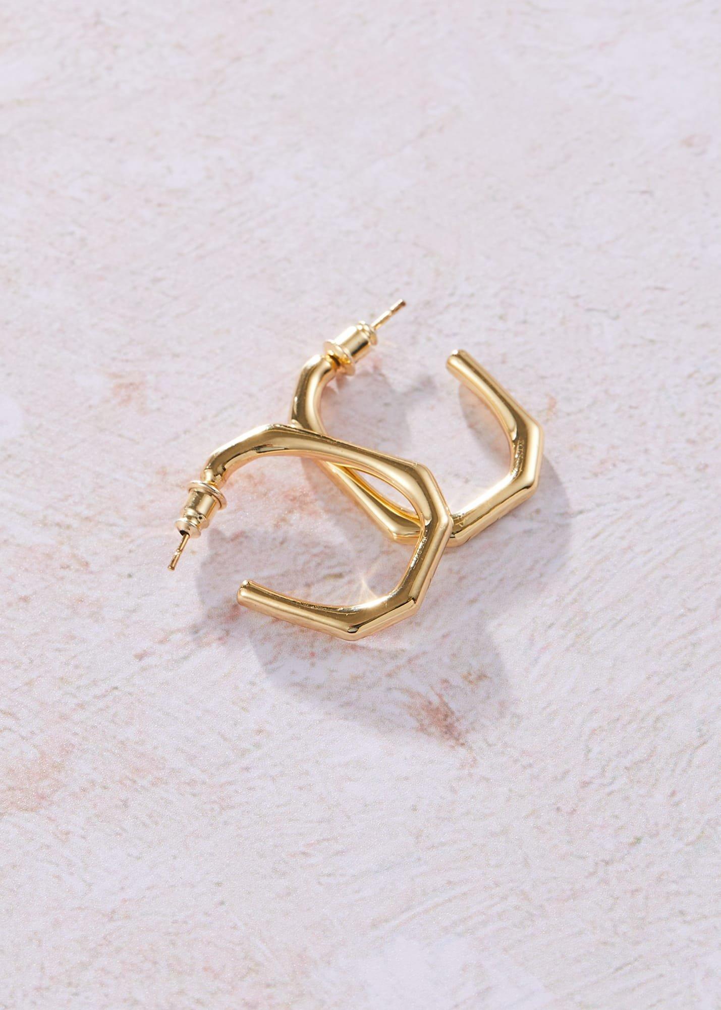 Blakeley Gold Plated Hoop Earrings