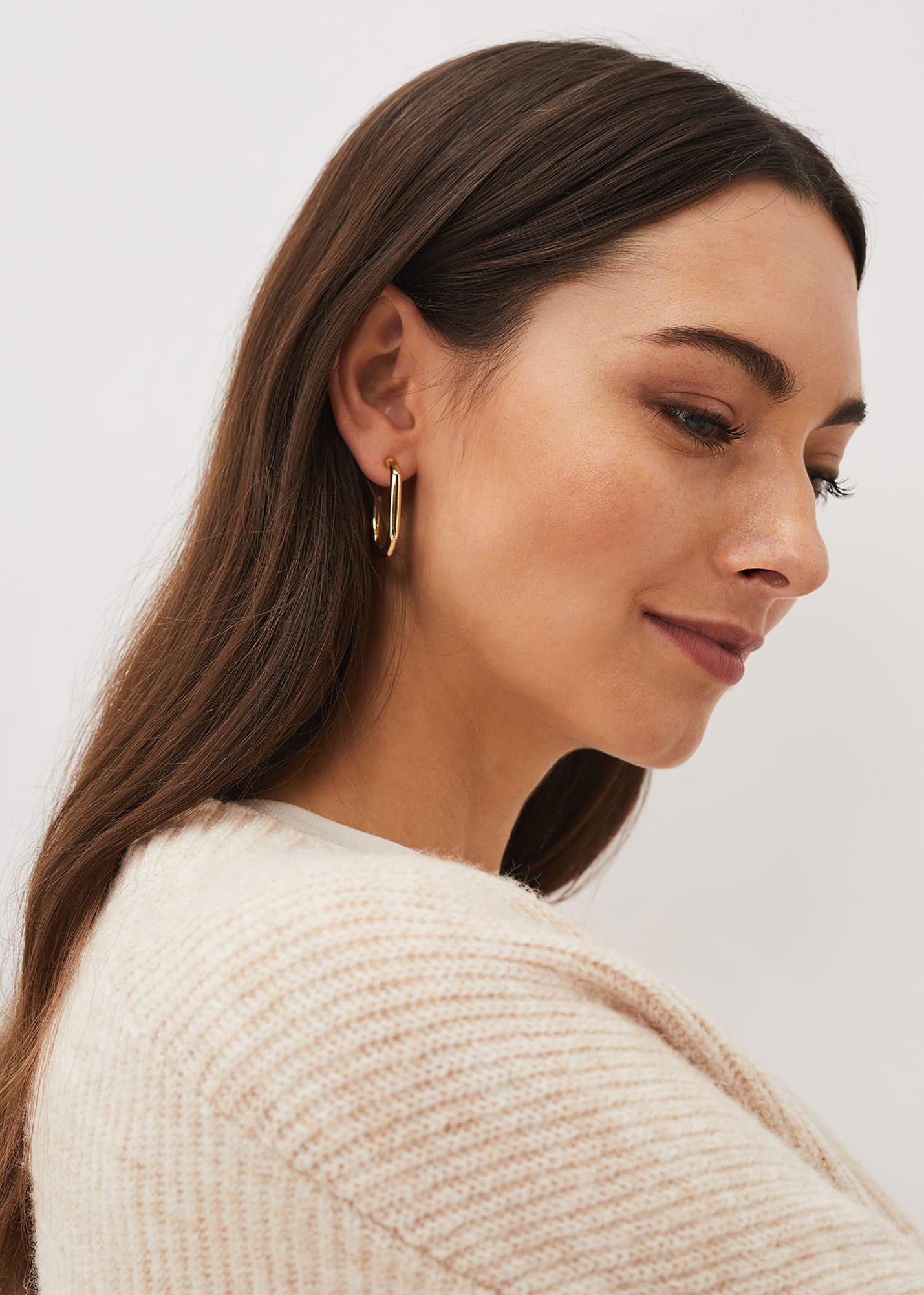 Blakeley Gold Plated Hoop Earrings