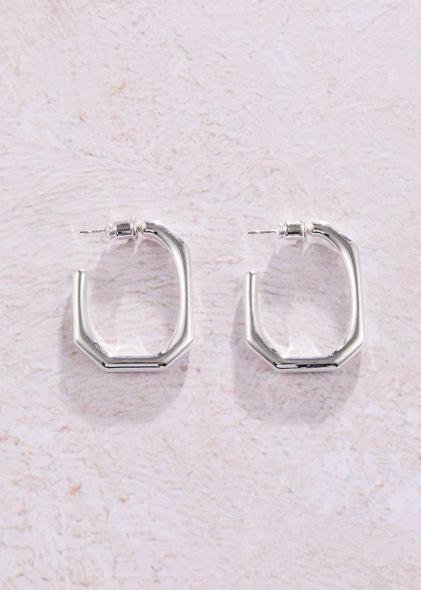 Blakeley Silver Plated Hoop Earrings