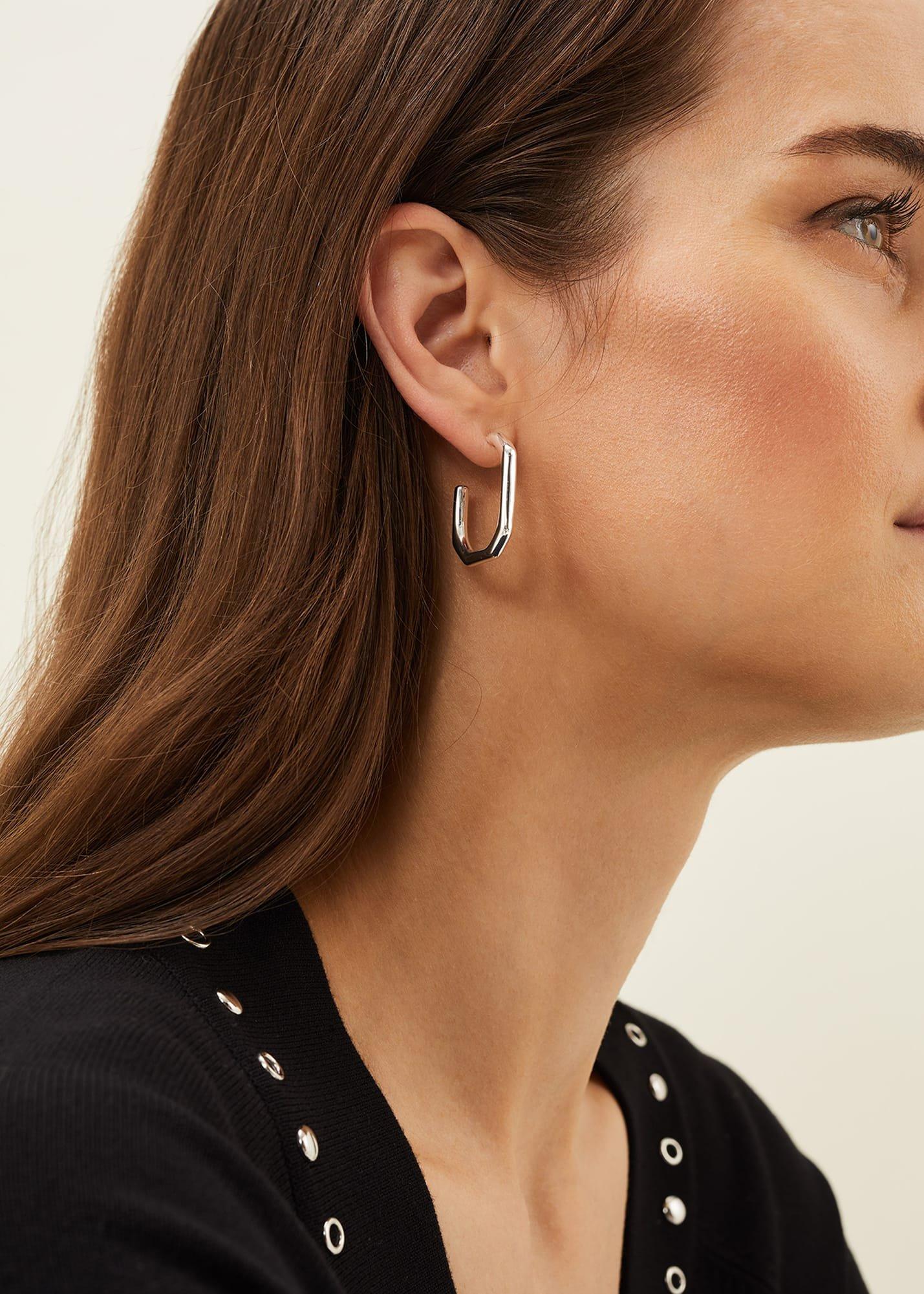 Blakeley Silver Plated Hoop Earrings