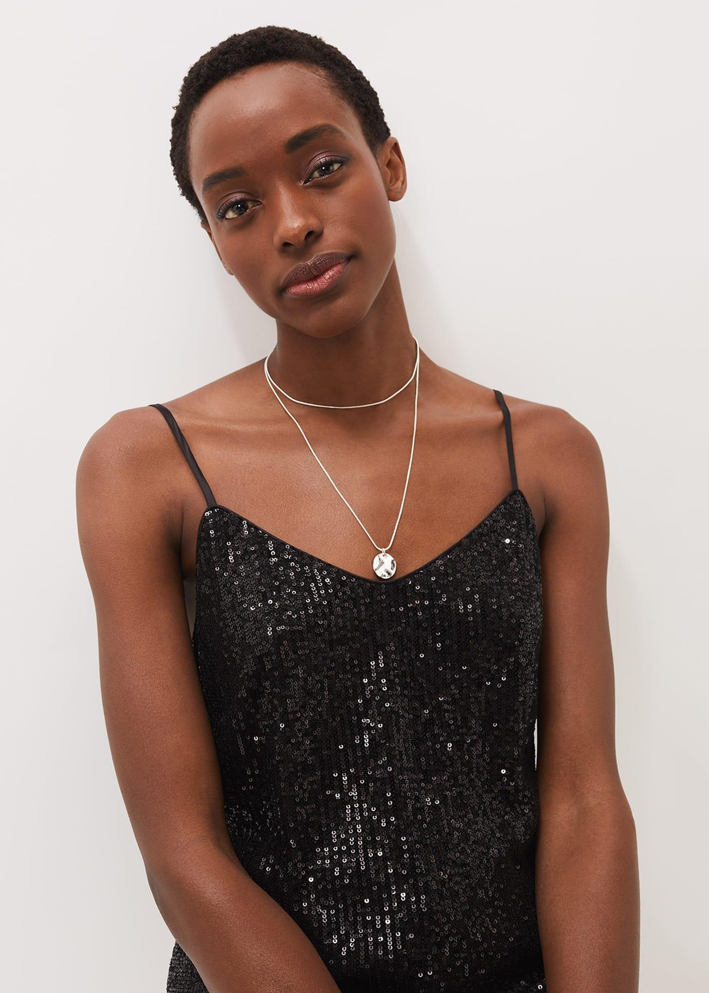 Jadie Silver Plated Pendant Necklace