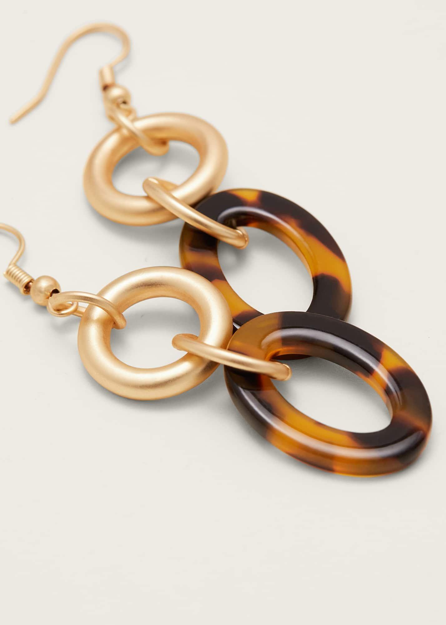 Nell Tortoise Shell Resin Earrings