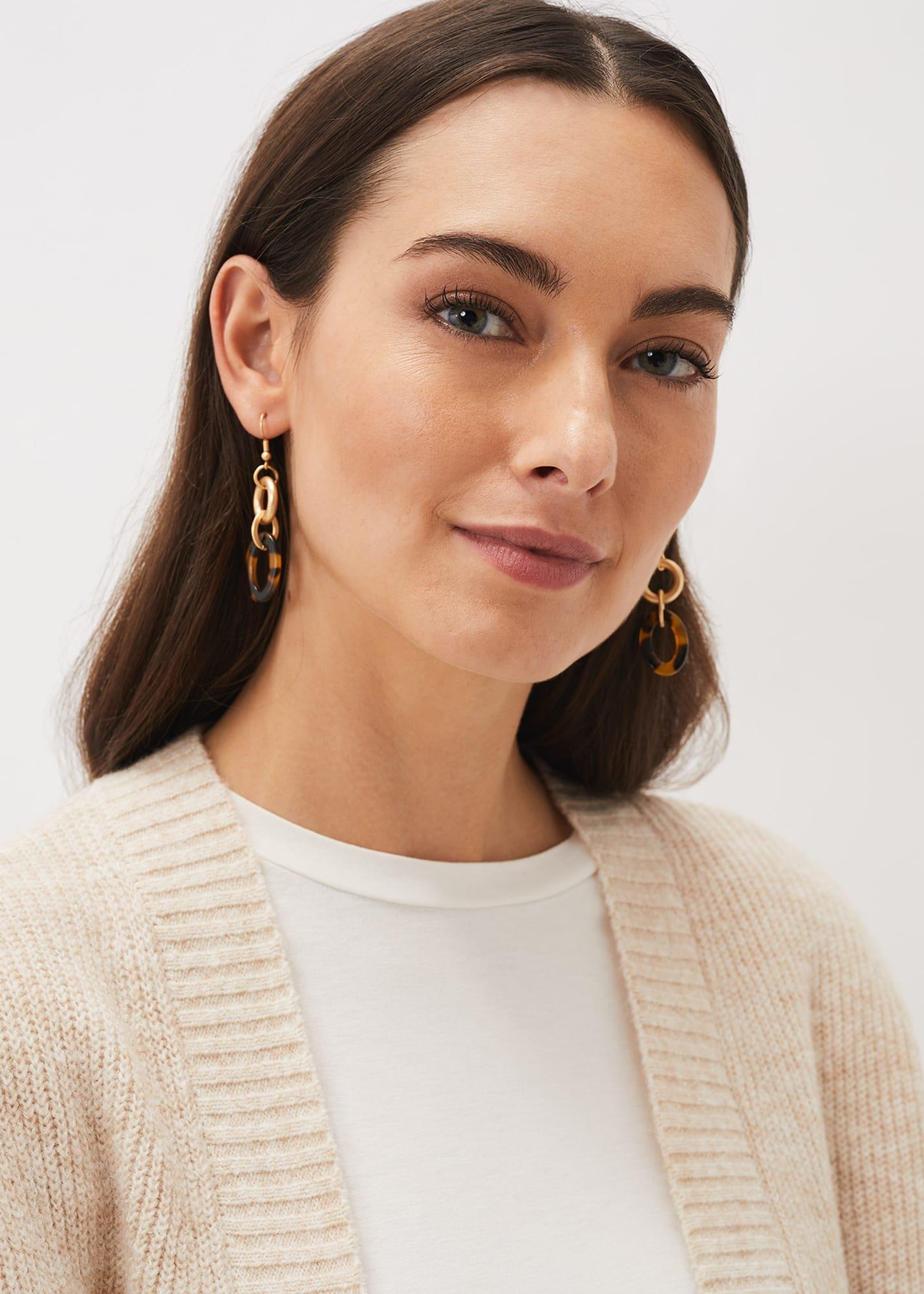Nell Tortoise Shell Resin Earrings