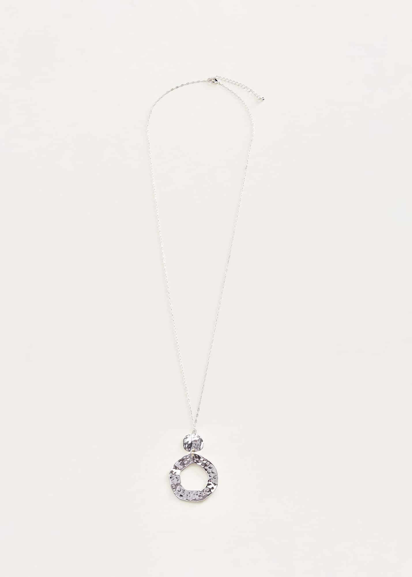 Margarita Silver Plated Hoop Pendant